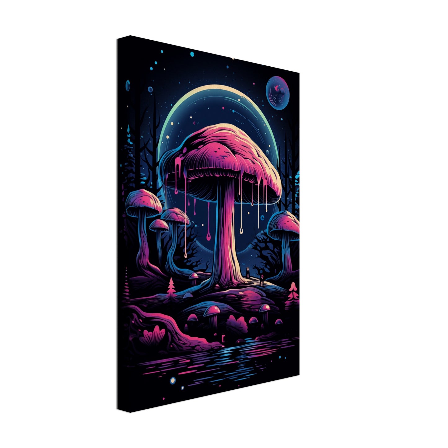 Drippy Mushroom Fantasy Forest Canvas