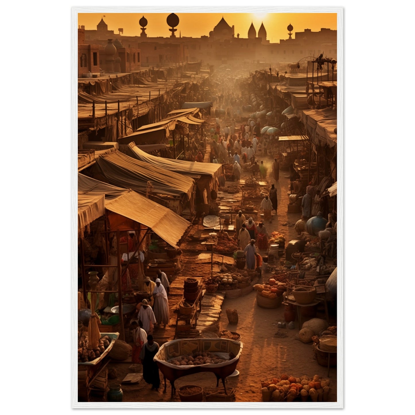 Luxor Market Wooden Framed Poster