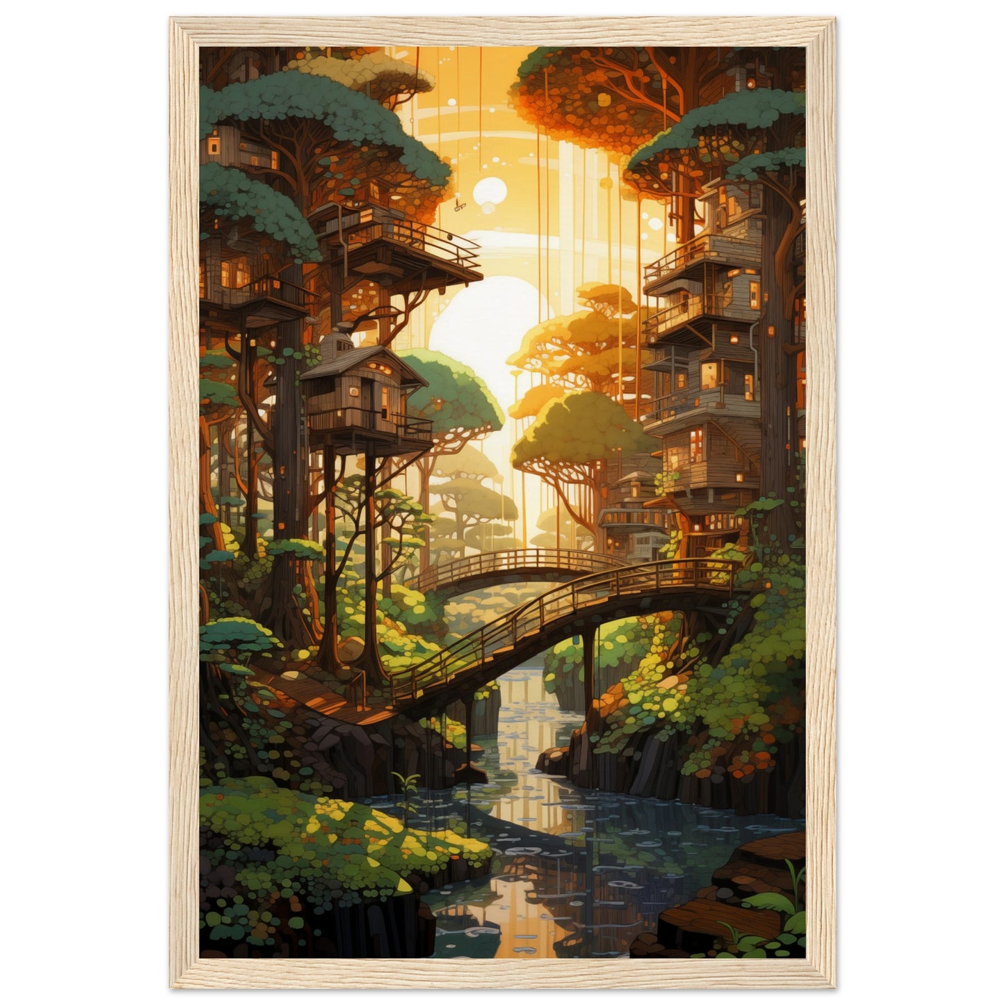 Woodland Whispers Wooden Framed Poster