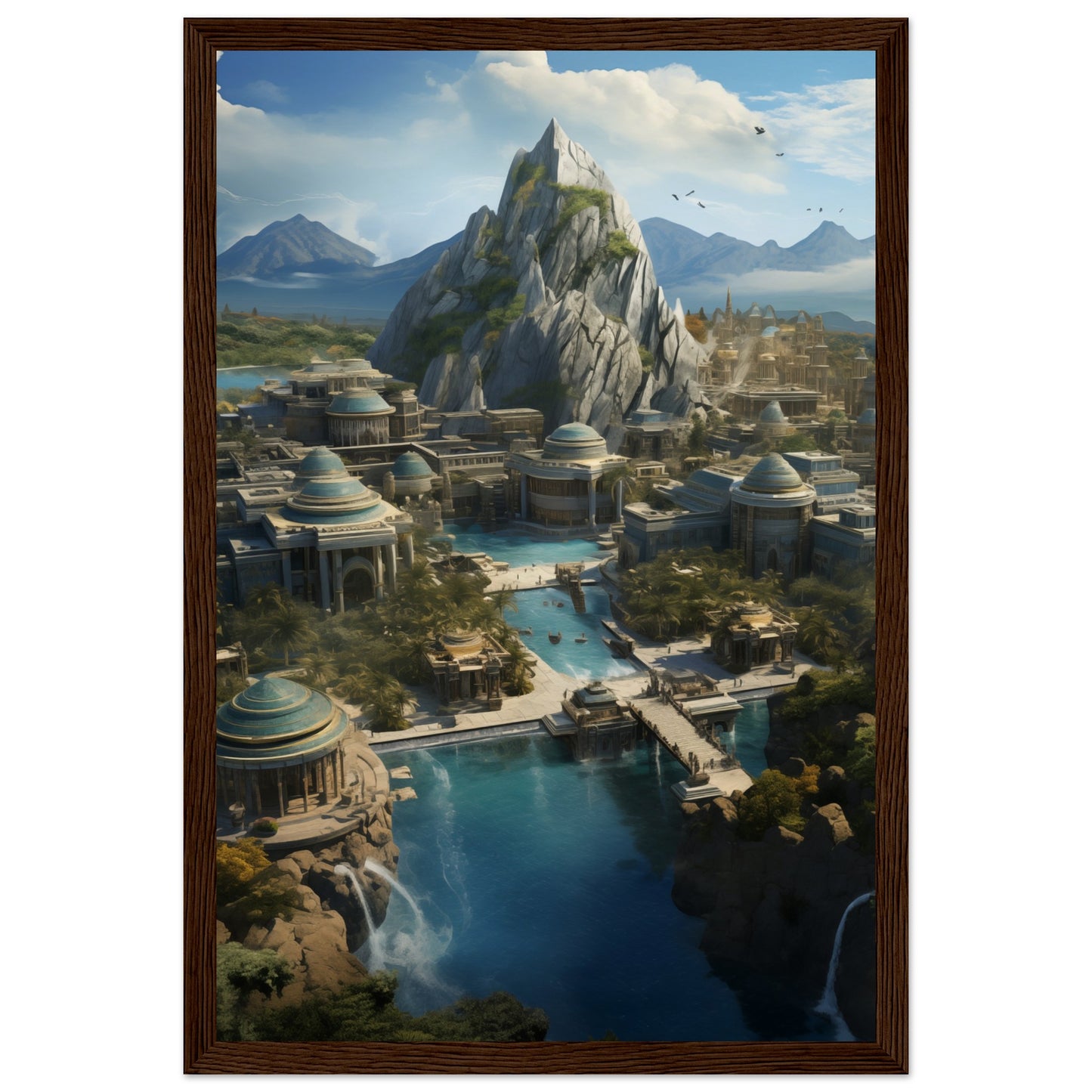 Golden Age Atlantea Wooden Framed Poster