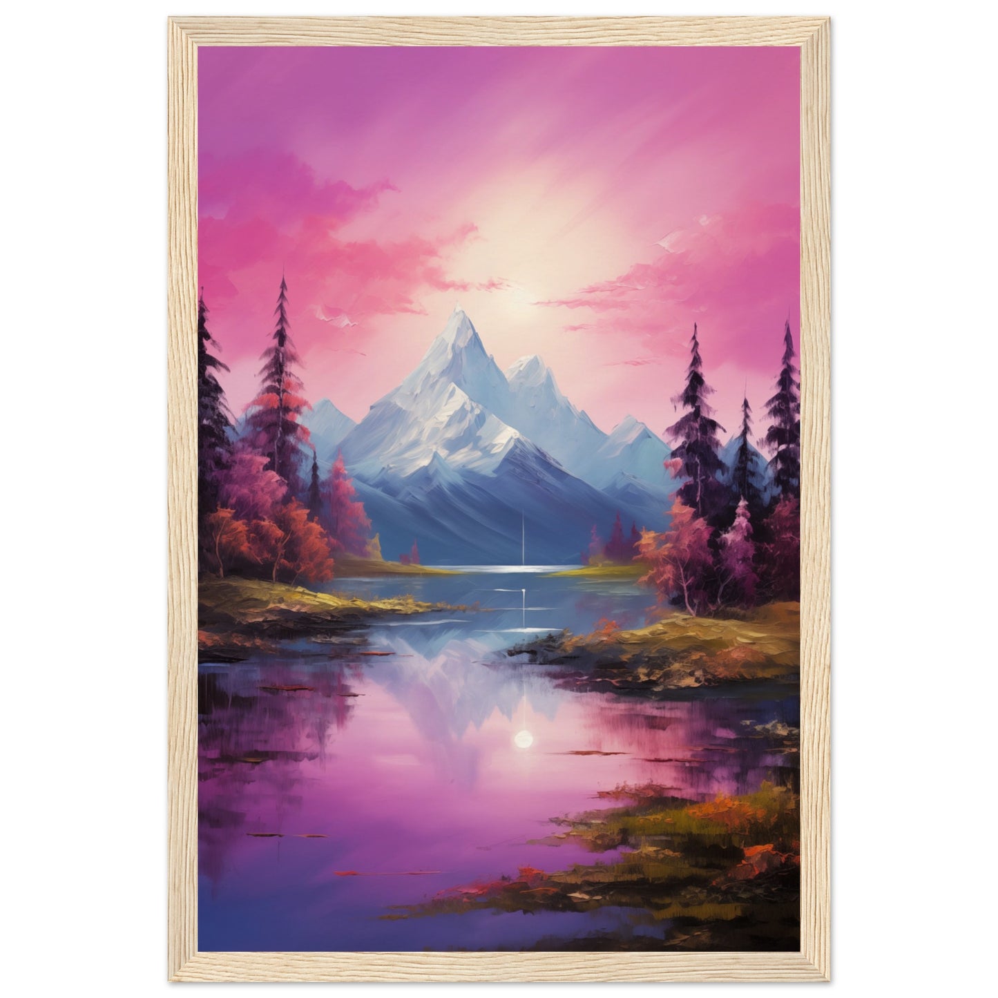 Fantasy Landscape Wooden Framed Poster