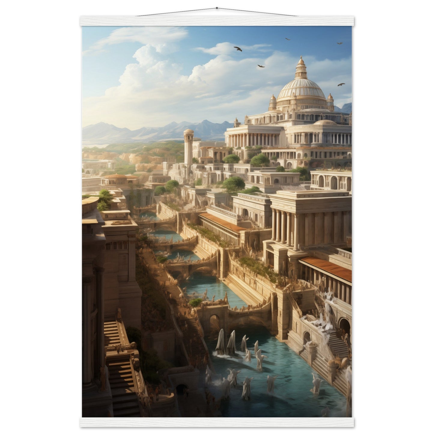 Ancient Roman City Poster with Hanger