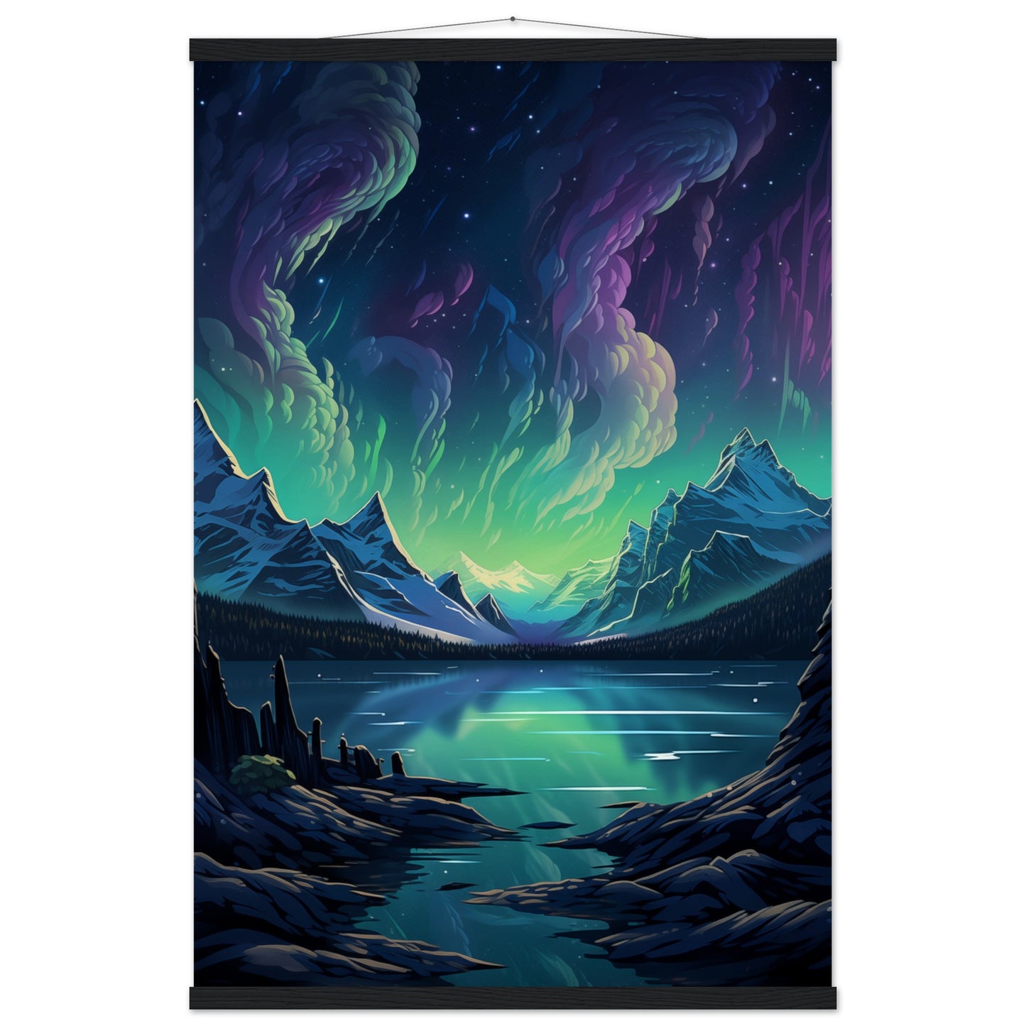 Glacial Glow Poster with Hanger