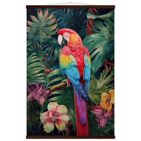 Petal Parrot Poster with Hanger