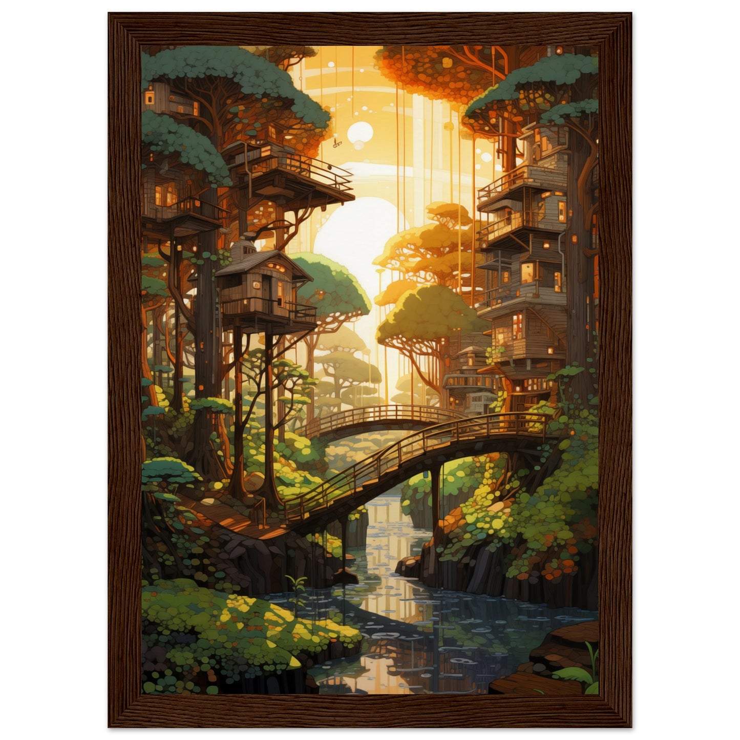 Woodland Whispers Wooden Framed Poster