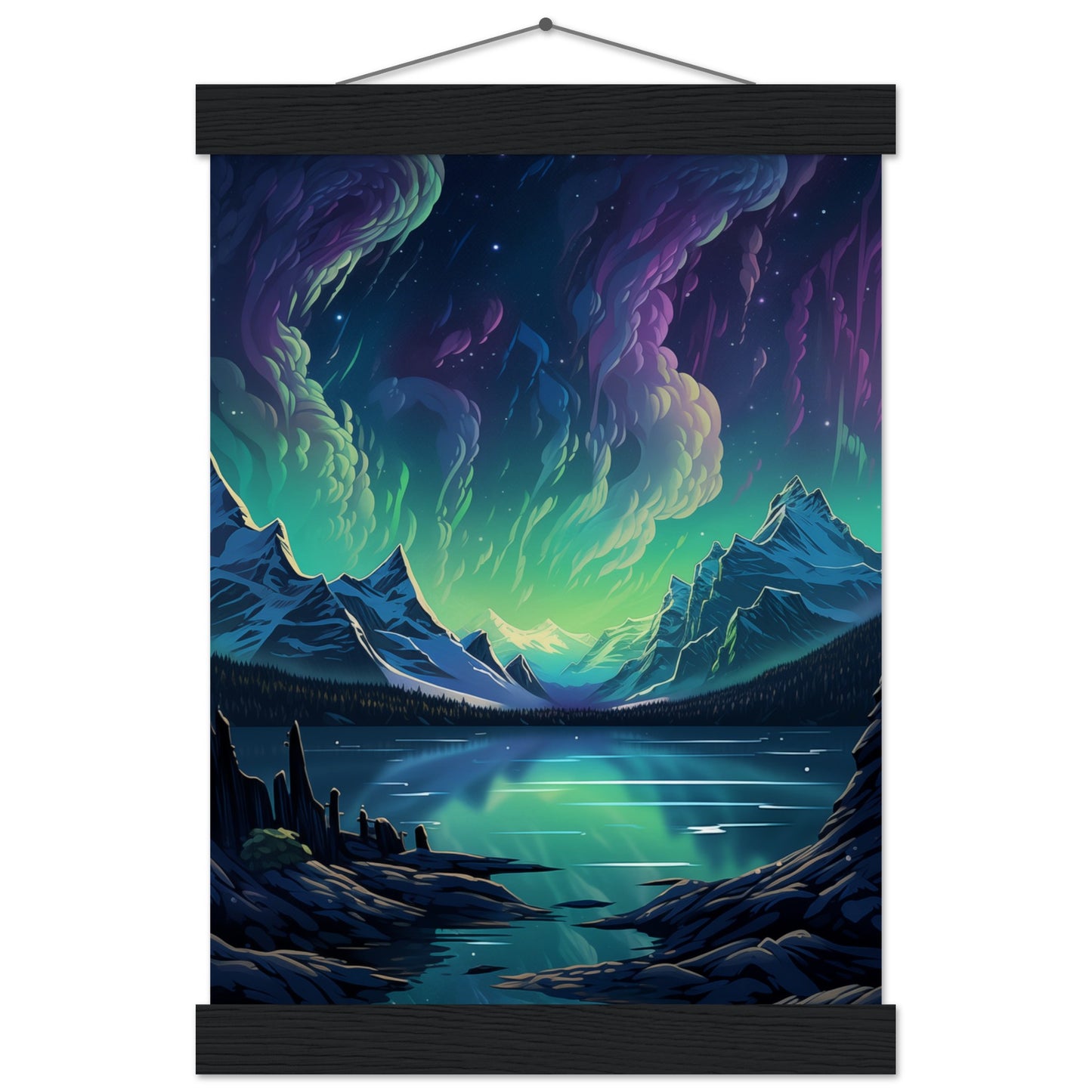 Glacial Glow Poster with Hanger