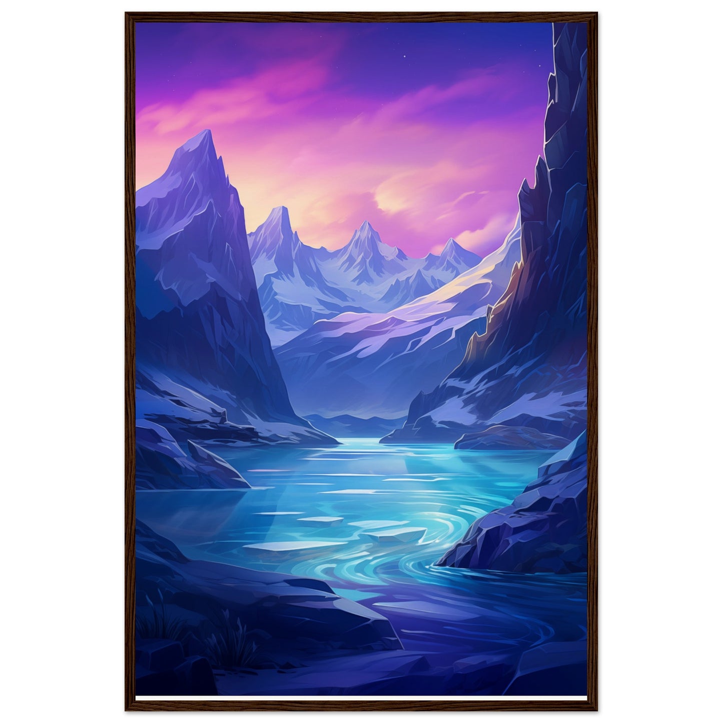 Tranquil Ice Wooden Framed Poster