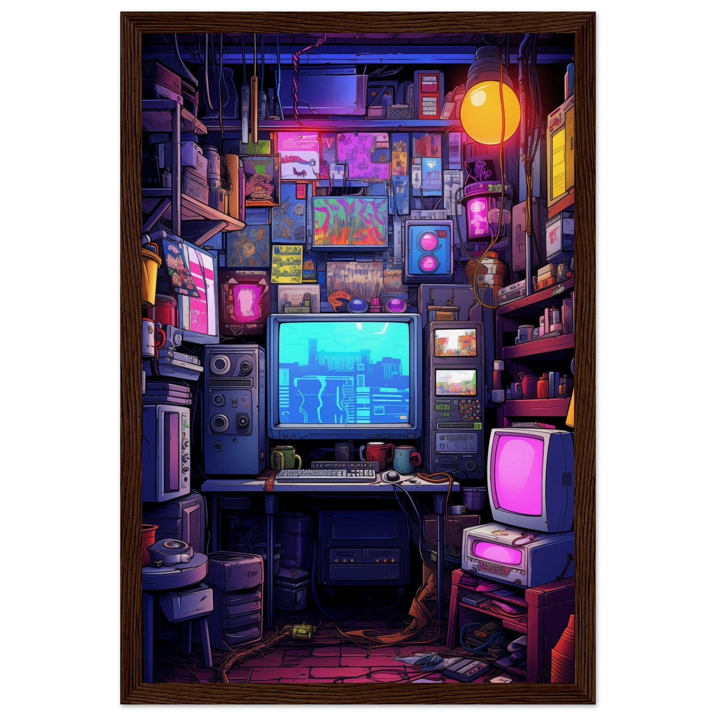 Pixel Lair Wooden Framed Poster