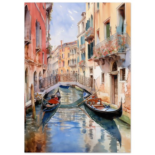 Watercolor Venice Italy Poster