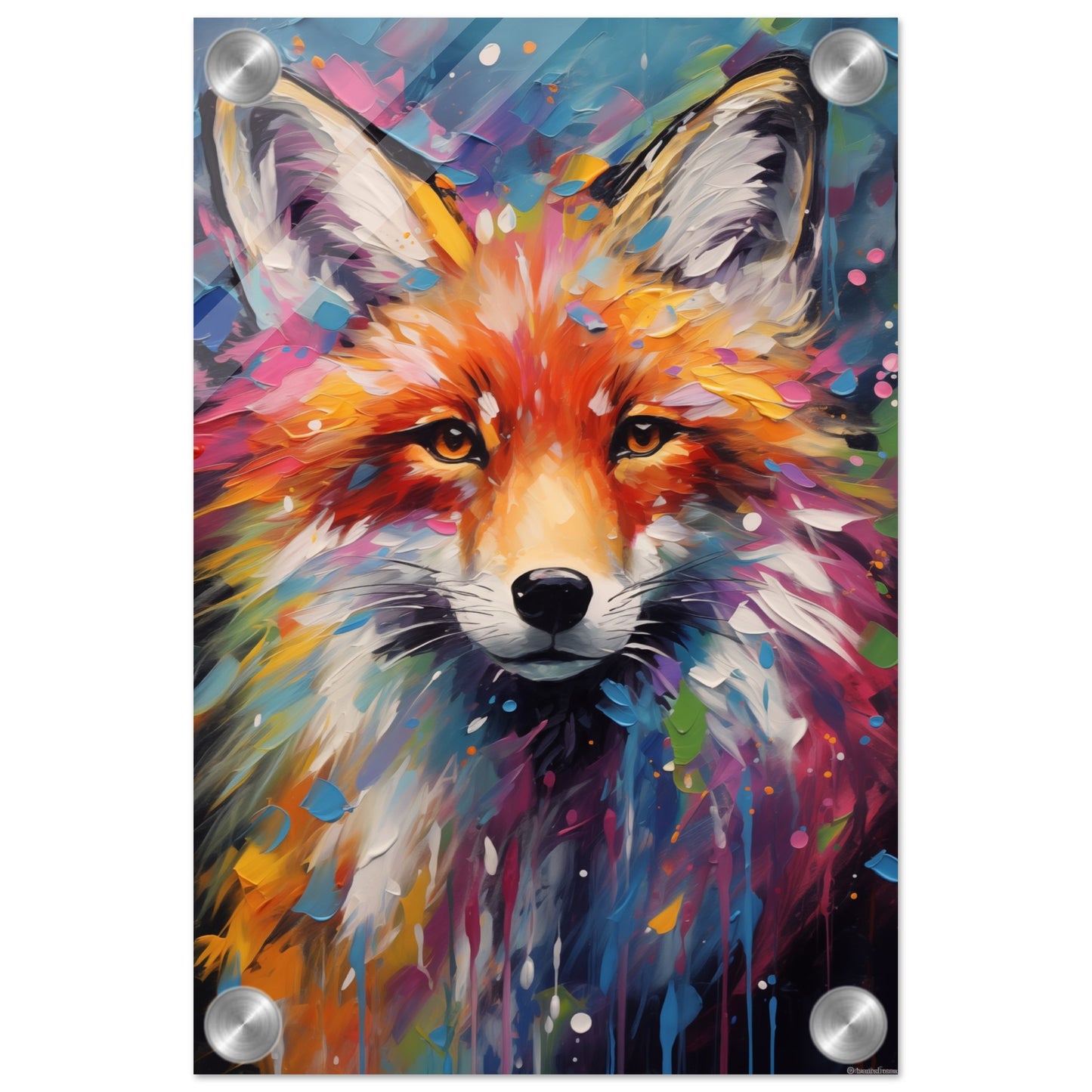 Foxy Splatter Acrylic Print