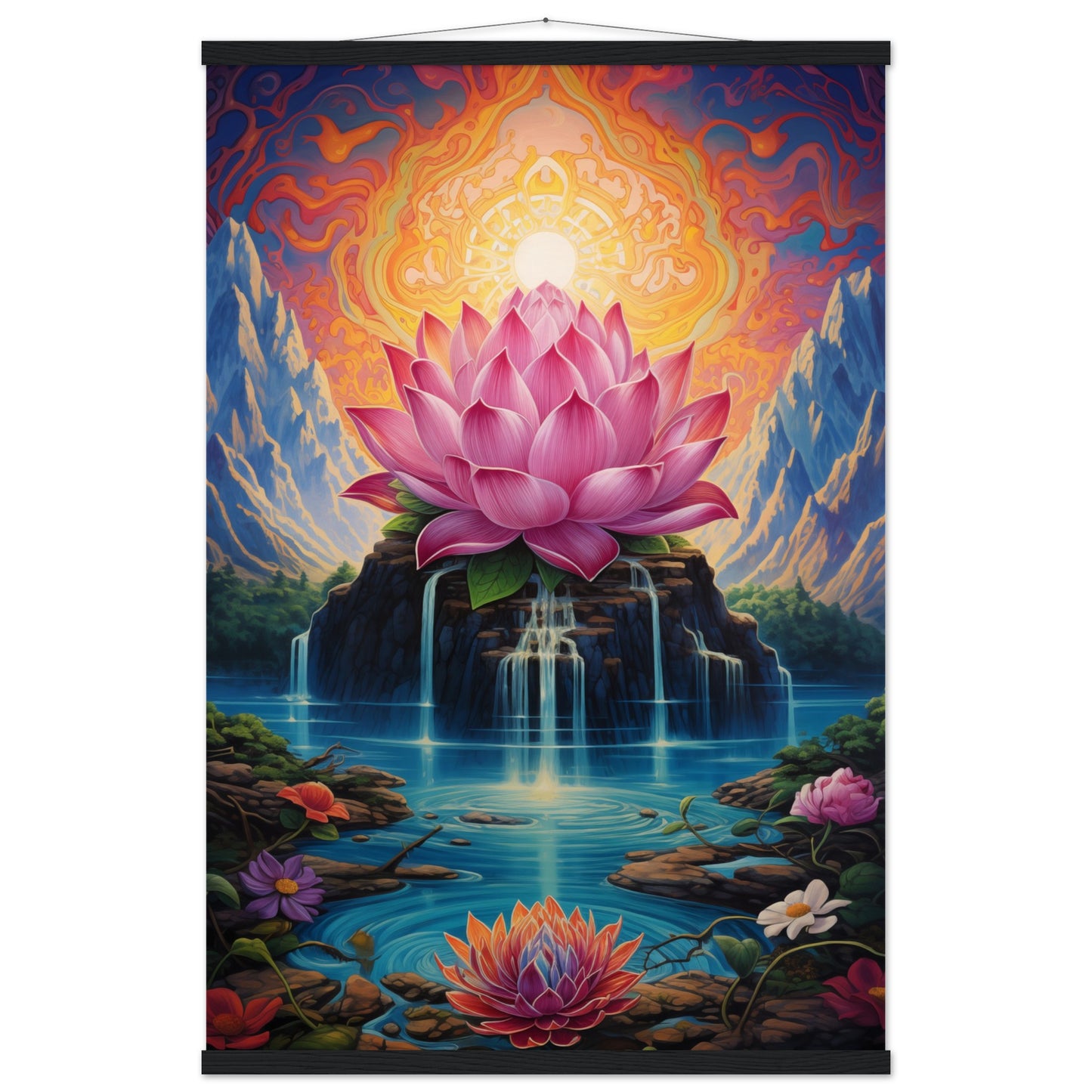 Lotus Blossom Poster with Hanger