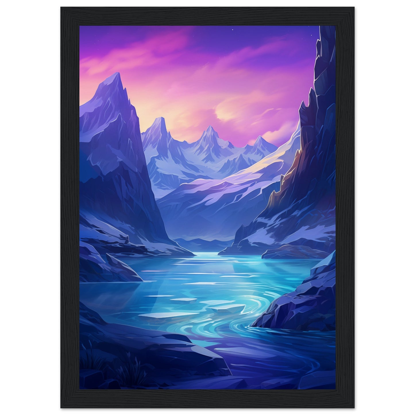 Tranquil Ice Wooden Framed Poster