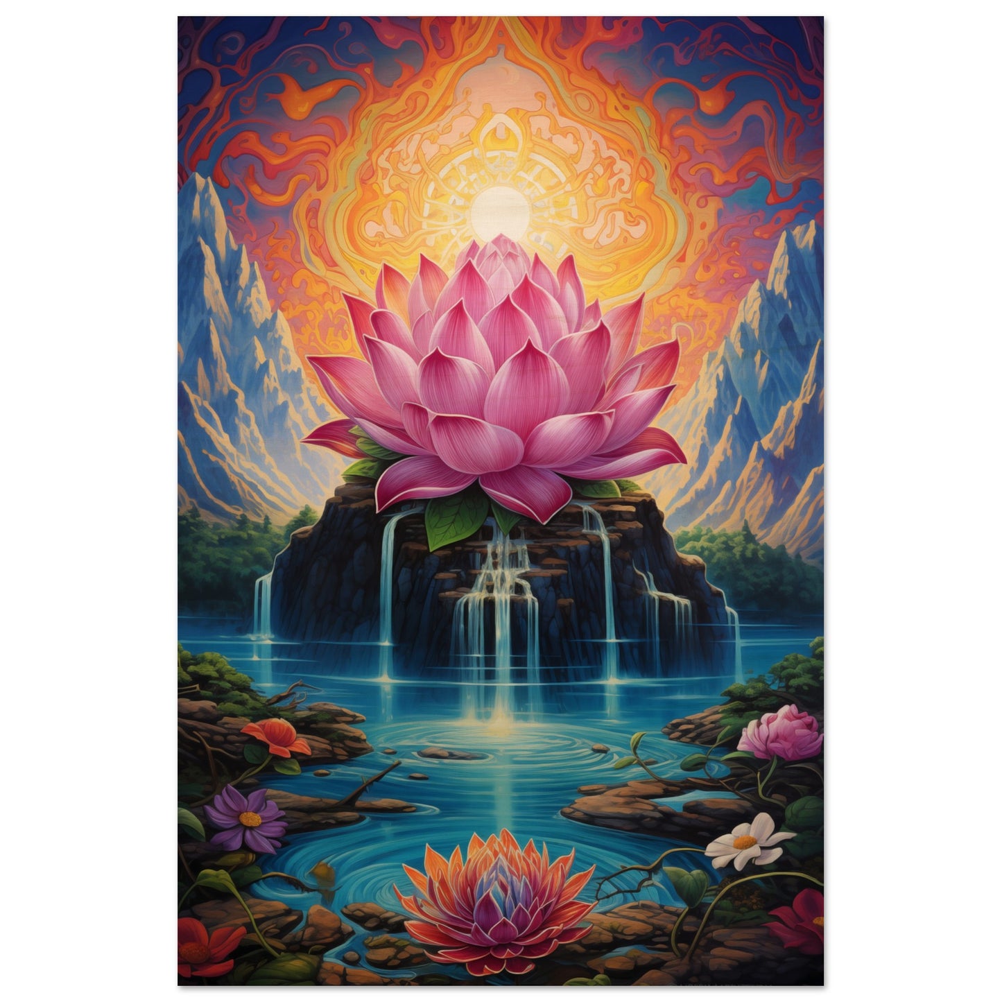 Lotus Blossom Wood Print