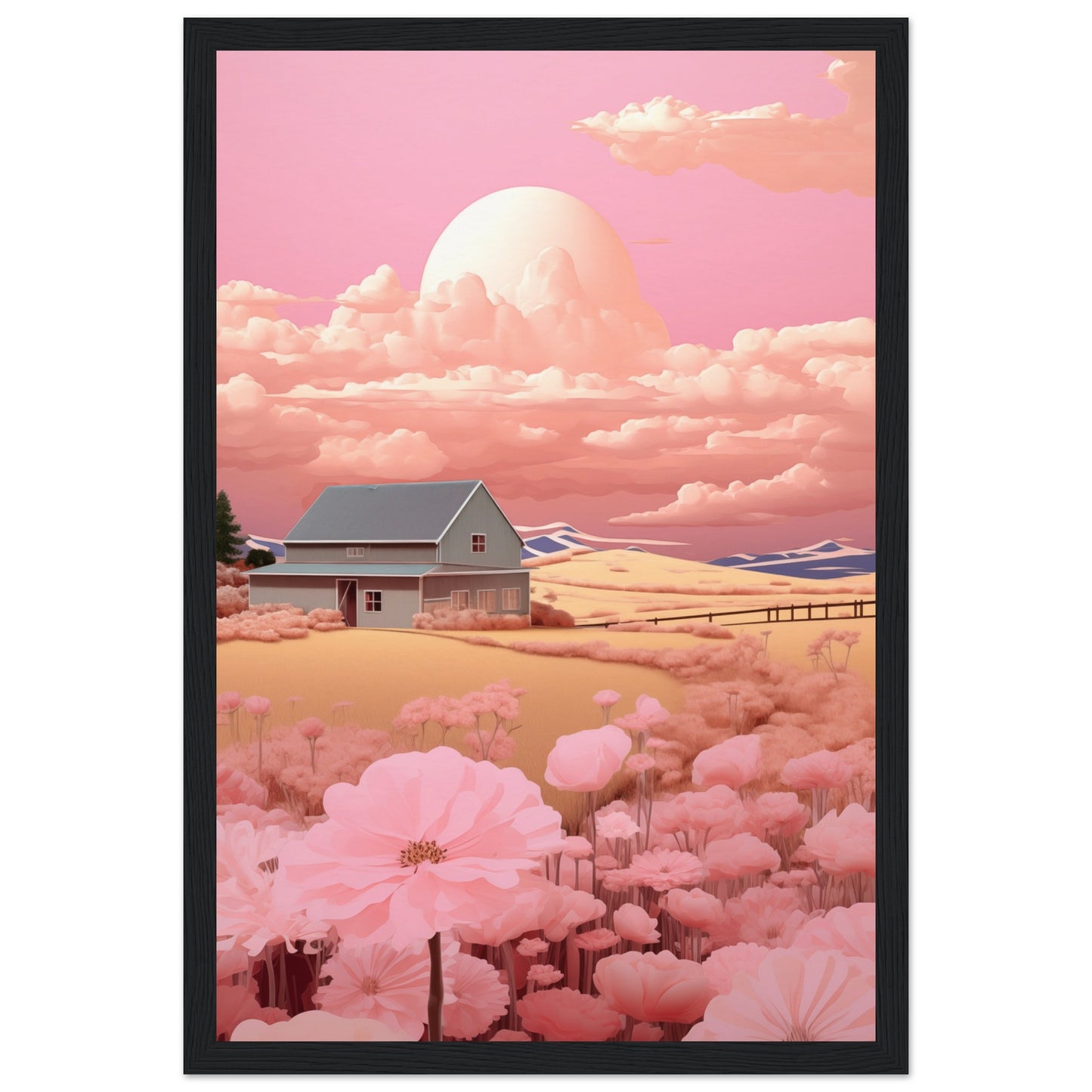 Bubblegum Farm Wooden Framed Poster