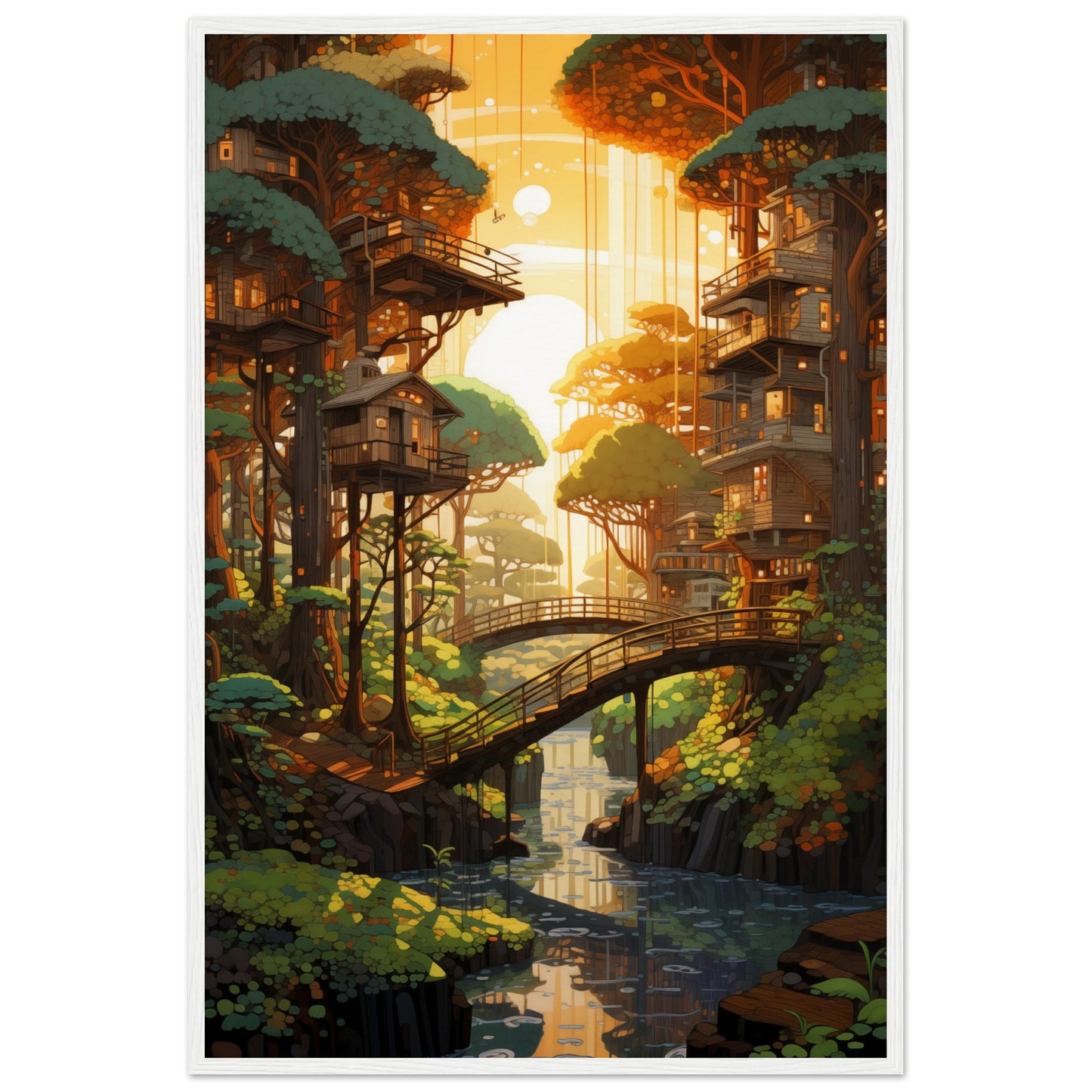 Woodland Whispers Wooden Framed Poster