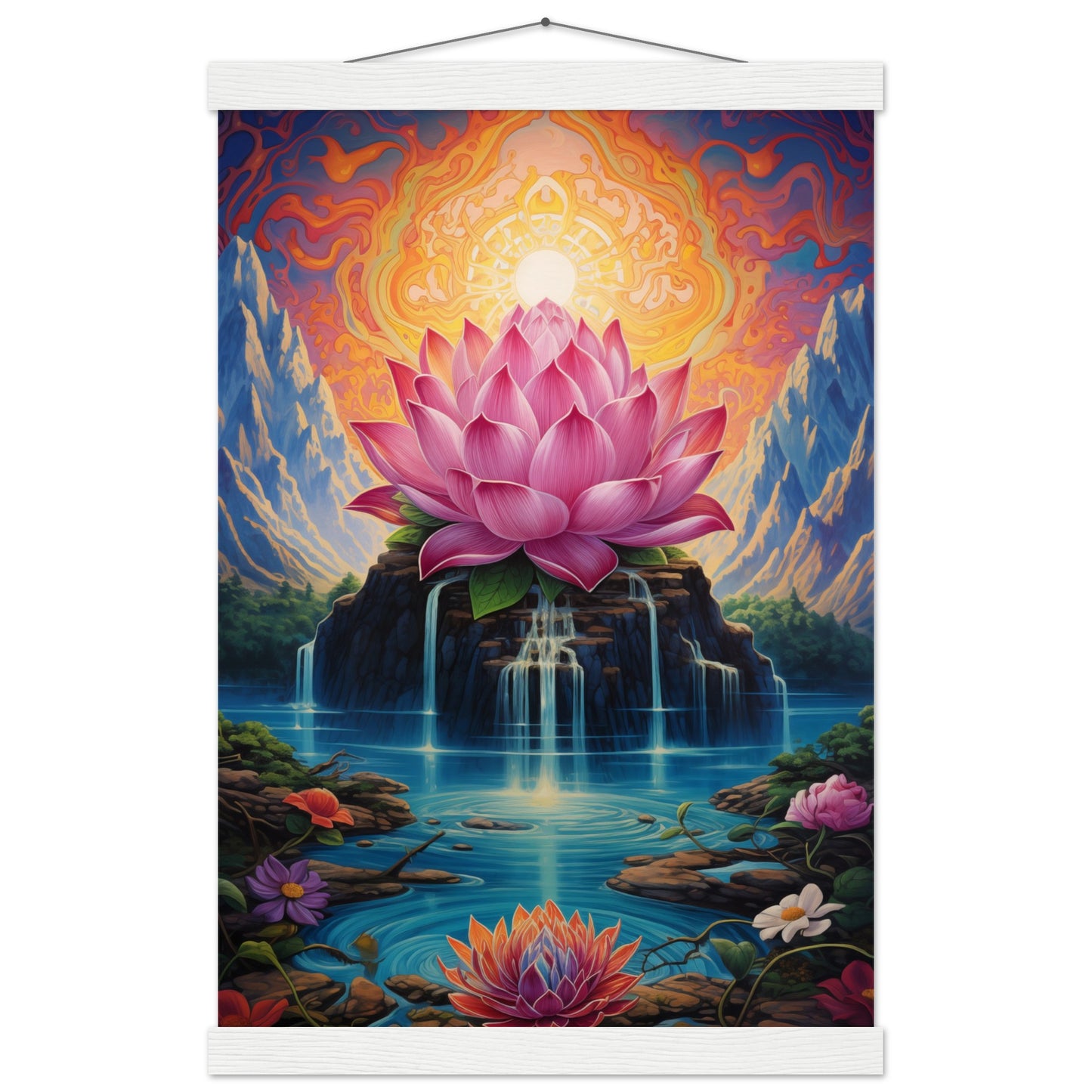 Lotus Blossom Poster with Hanger