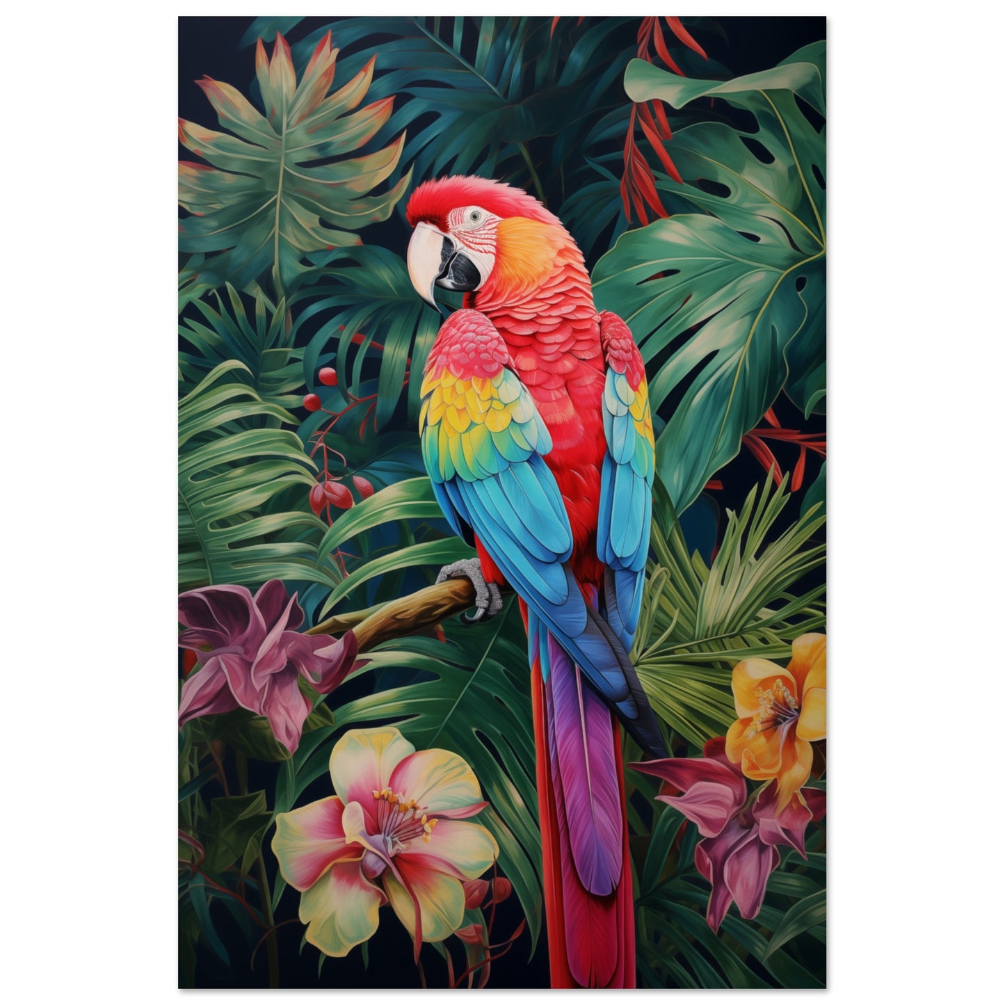 Petal Parrot Poster