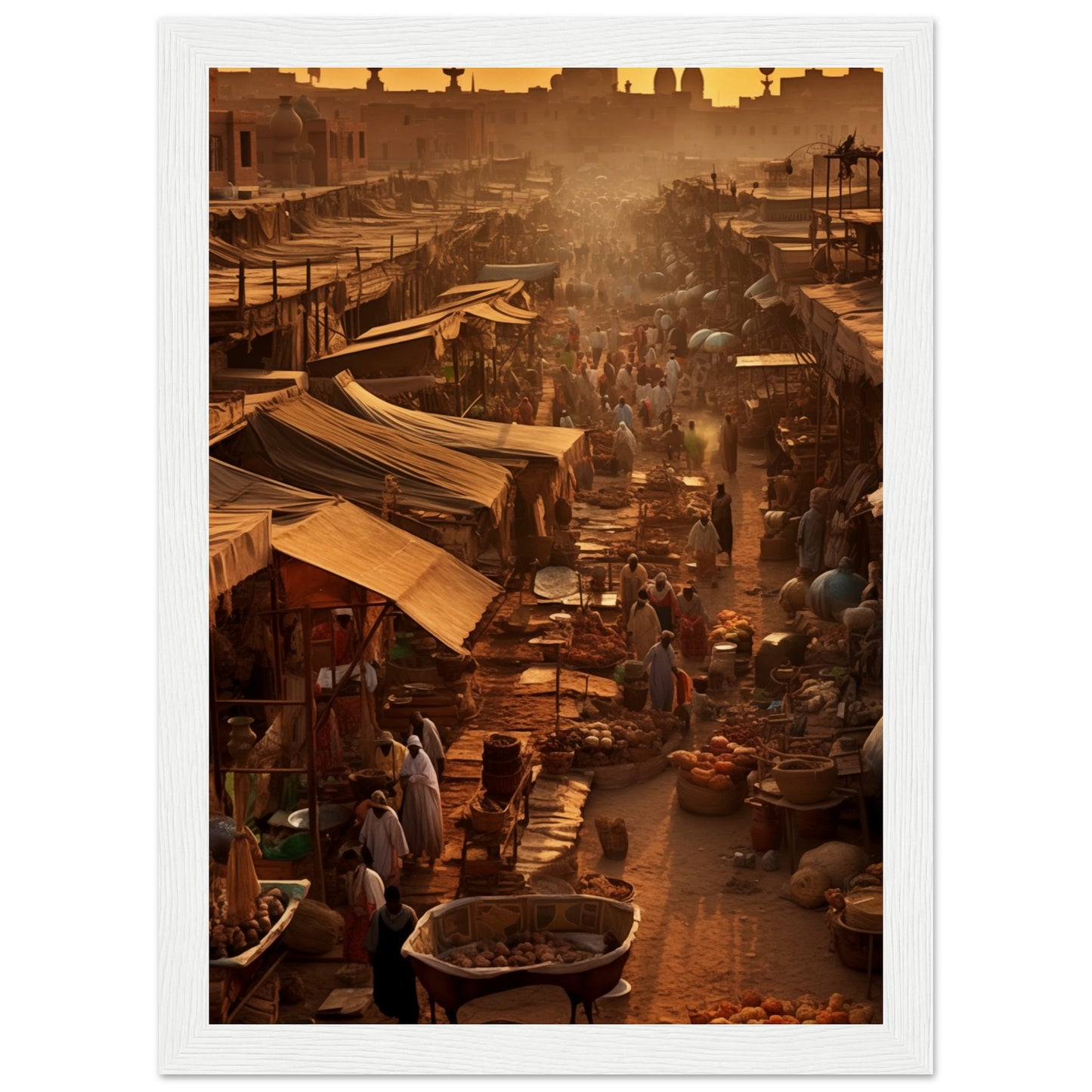 Luxor Market Wooden Framed Poster