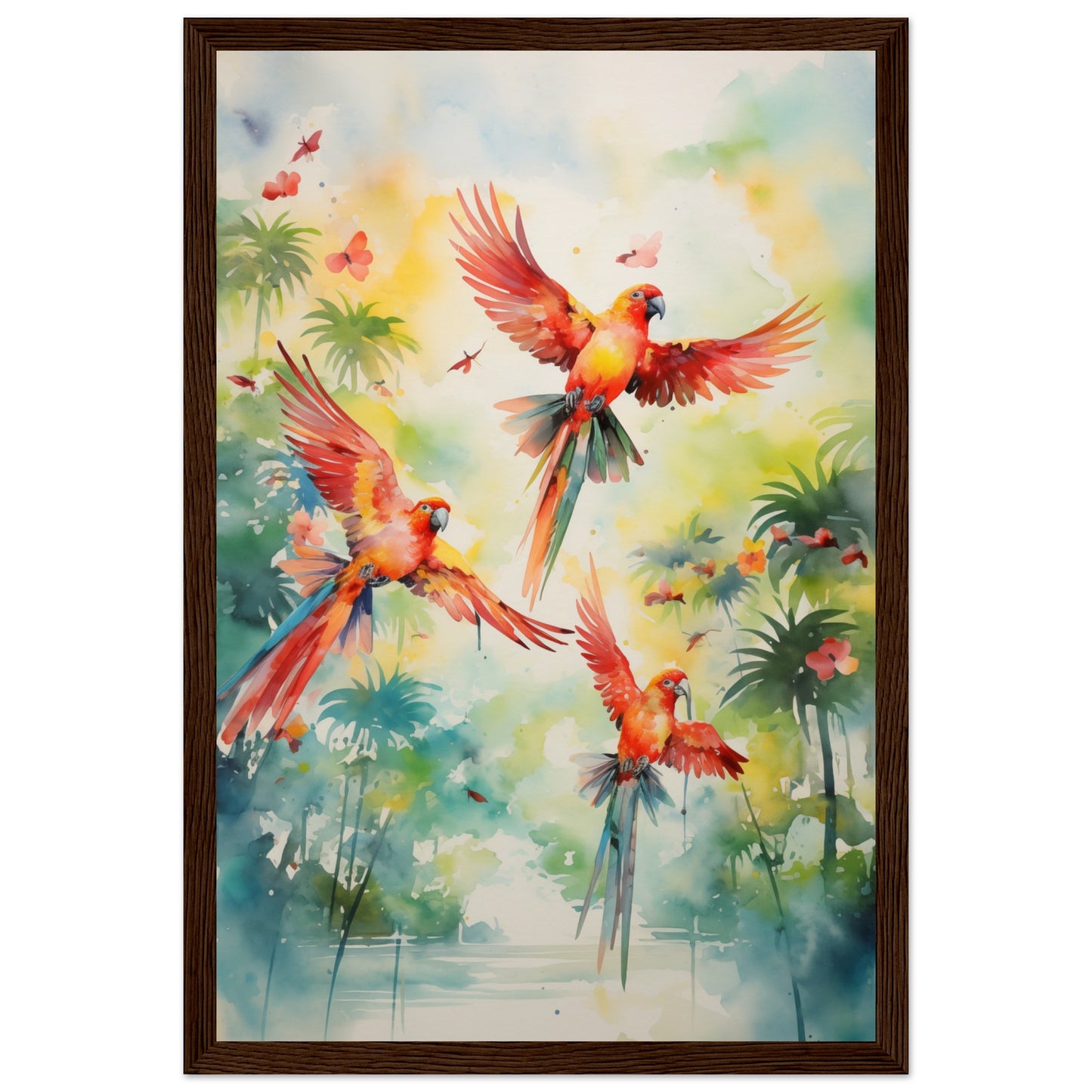 Feathered Palette Wooden Framed Poster