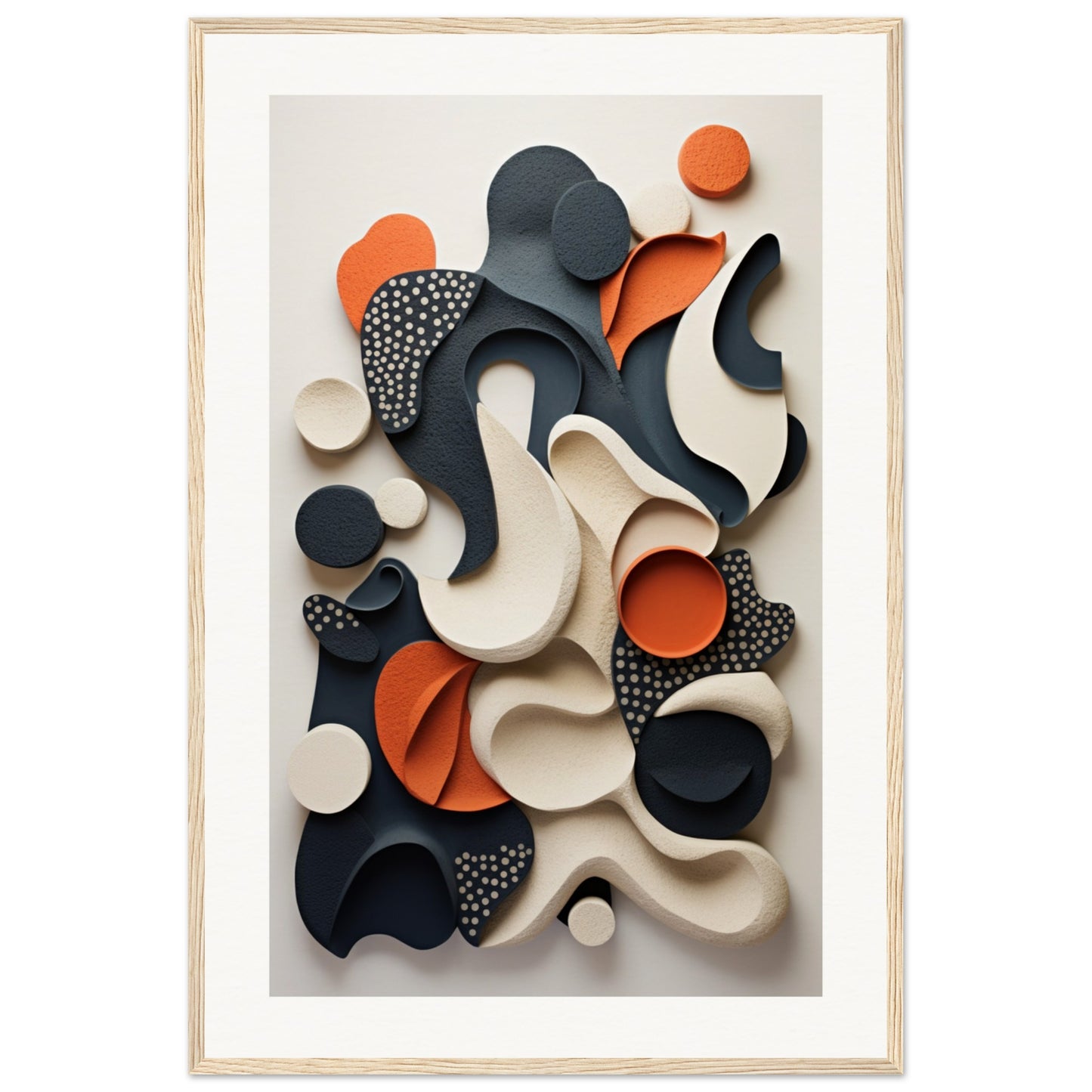 Texture Morph Wooden Framed Poster