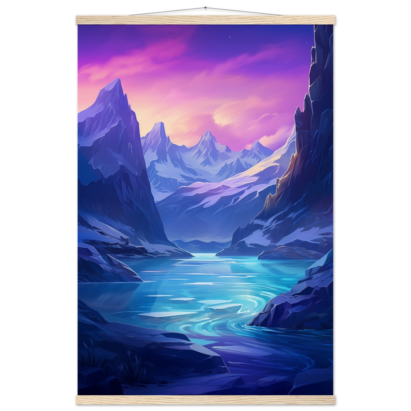 Tranquil Ice Poster with Hanger