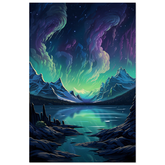 Glacial Glow Aluminum Print