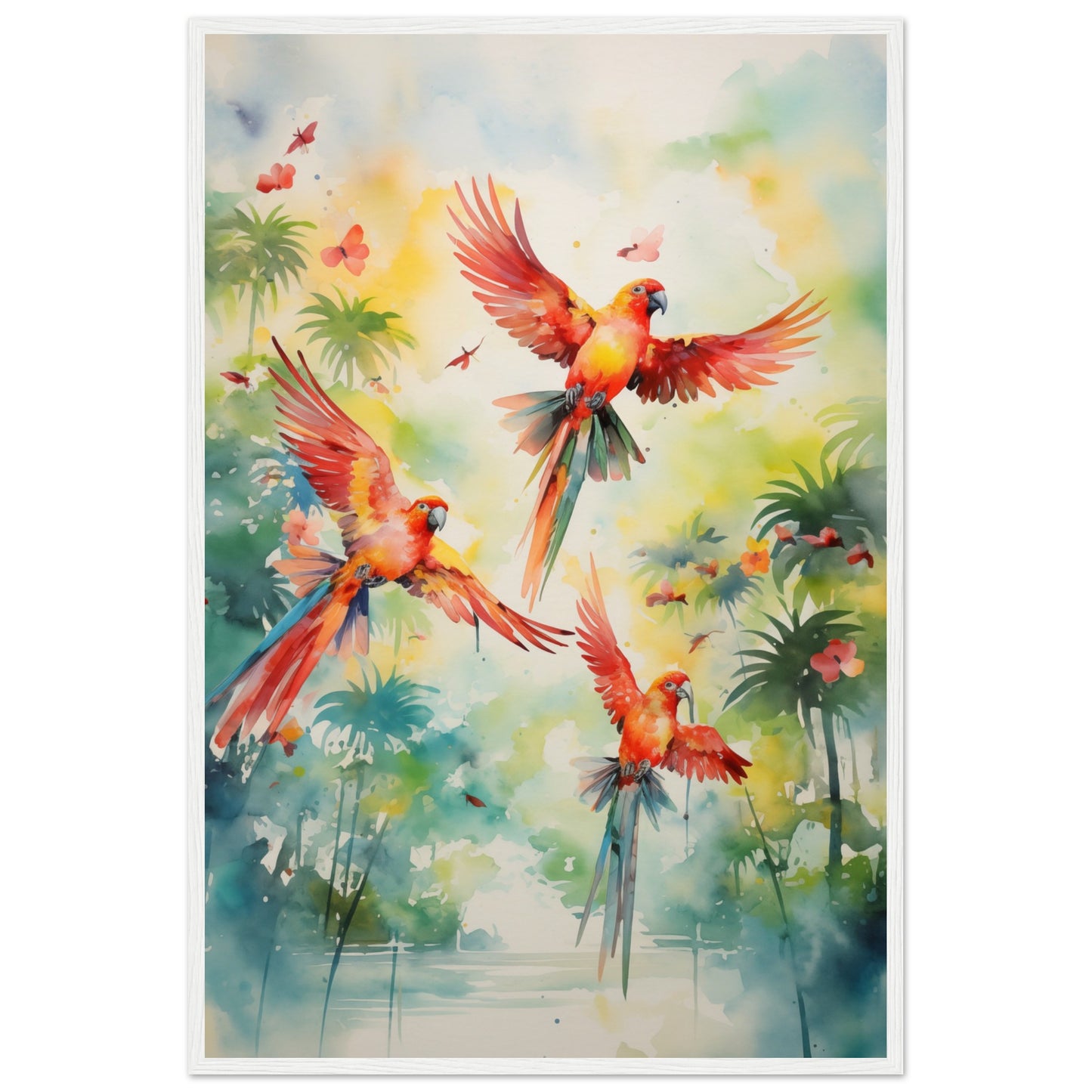 Feathered Palette Wooden Framed Poster