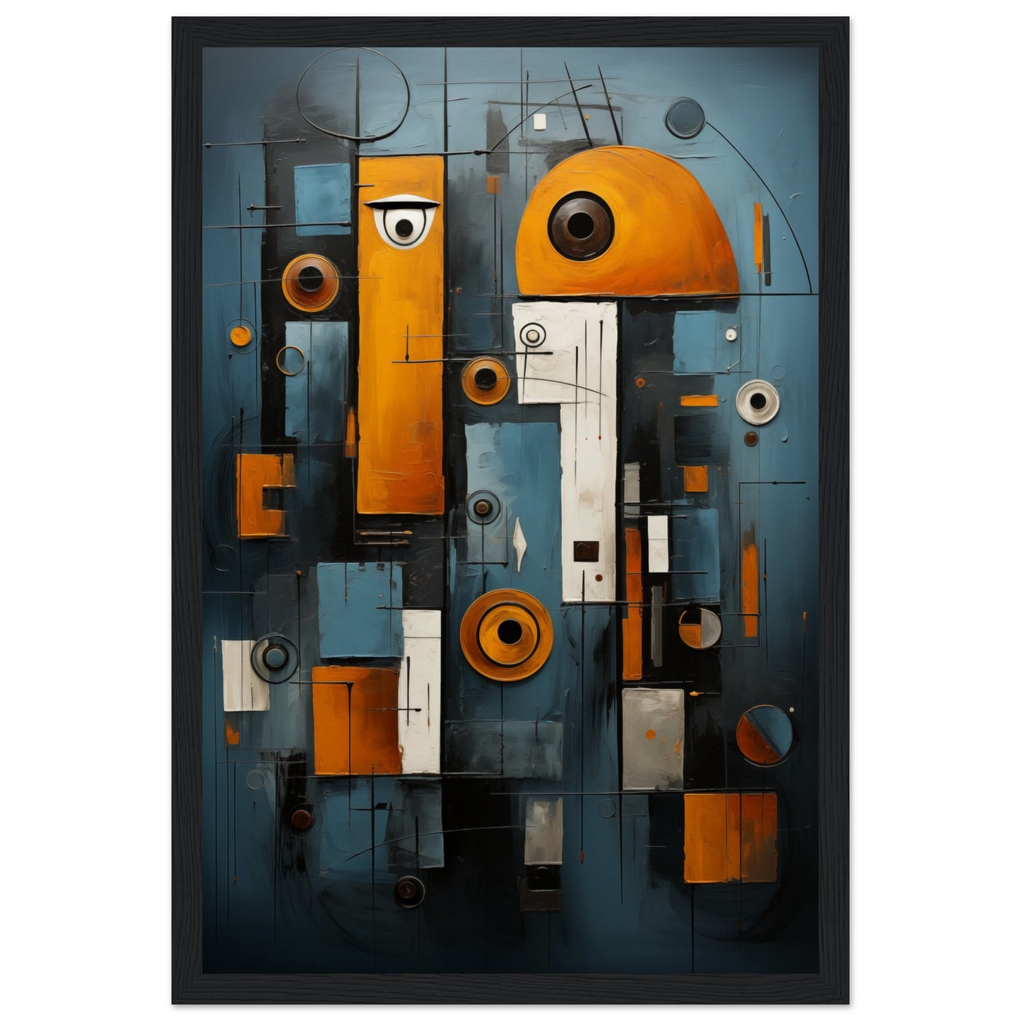 Abstract Gaze Wooden Framed Poster