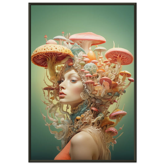 Mushroom Queen Metal Framed Poster