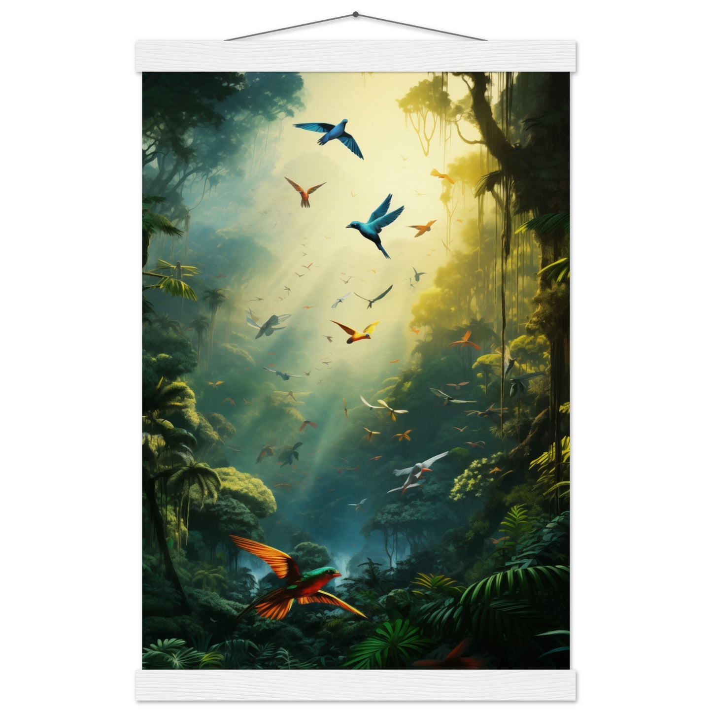 Feathered Finesse Poster with Hanger