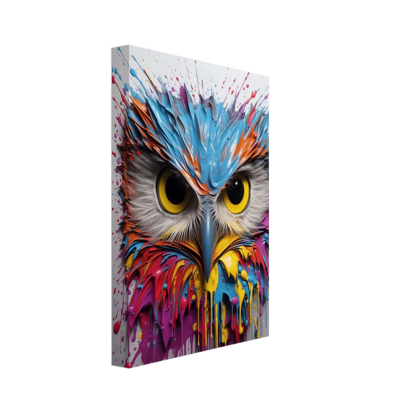 Owl Splash Art Canvas