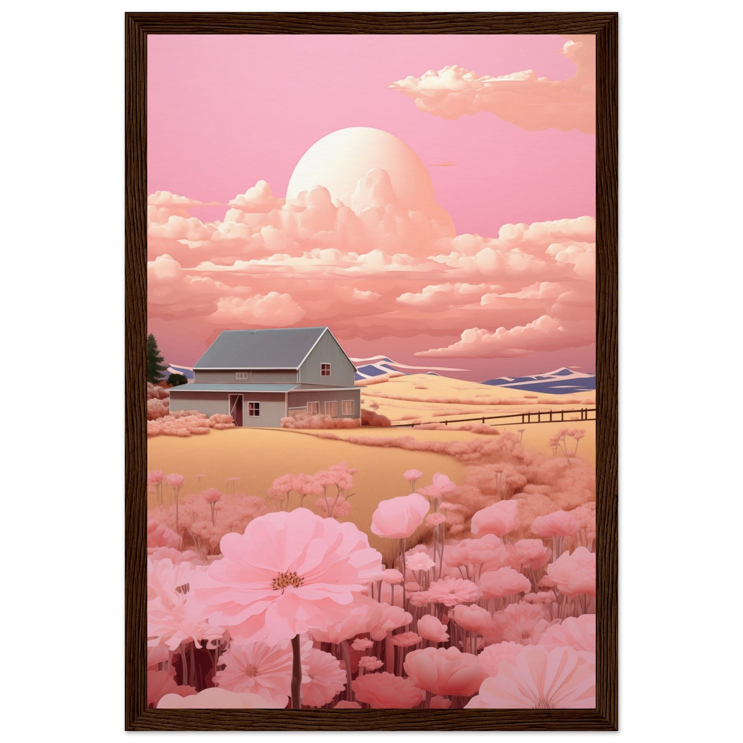 Bubblegum Farm Wooden Framed Poster