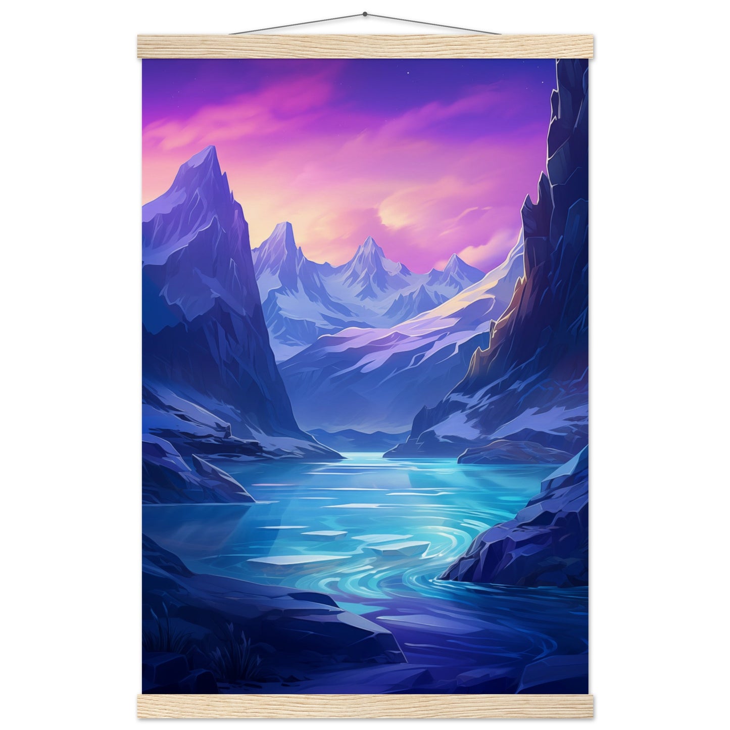 Tranquil Ice Poster with Hanger