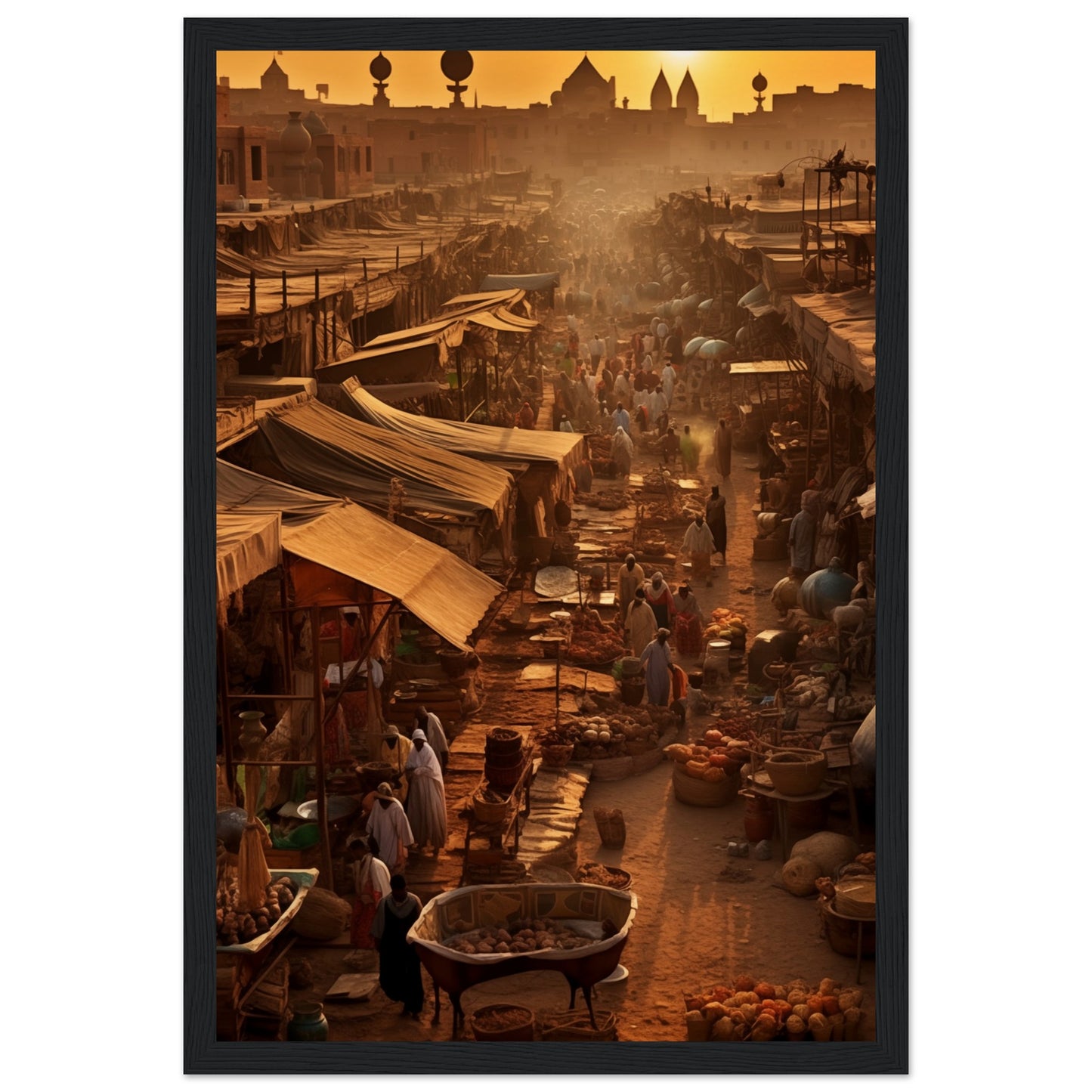 Luxor Market Wooden Framed Poster