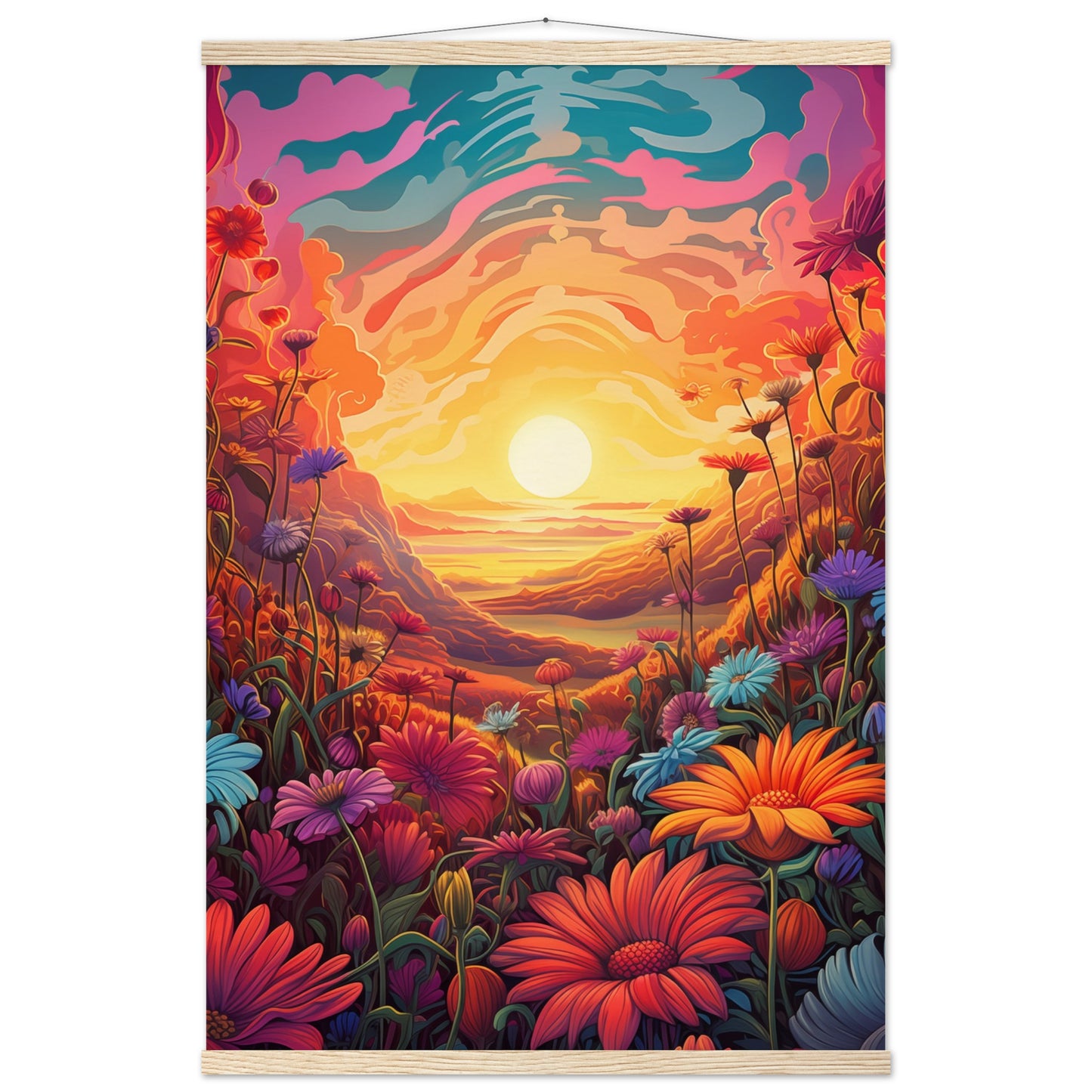 Pollen Sunset Poster with Hanger