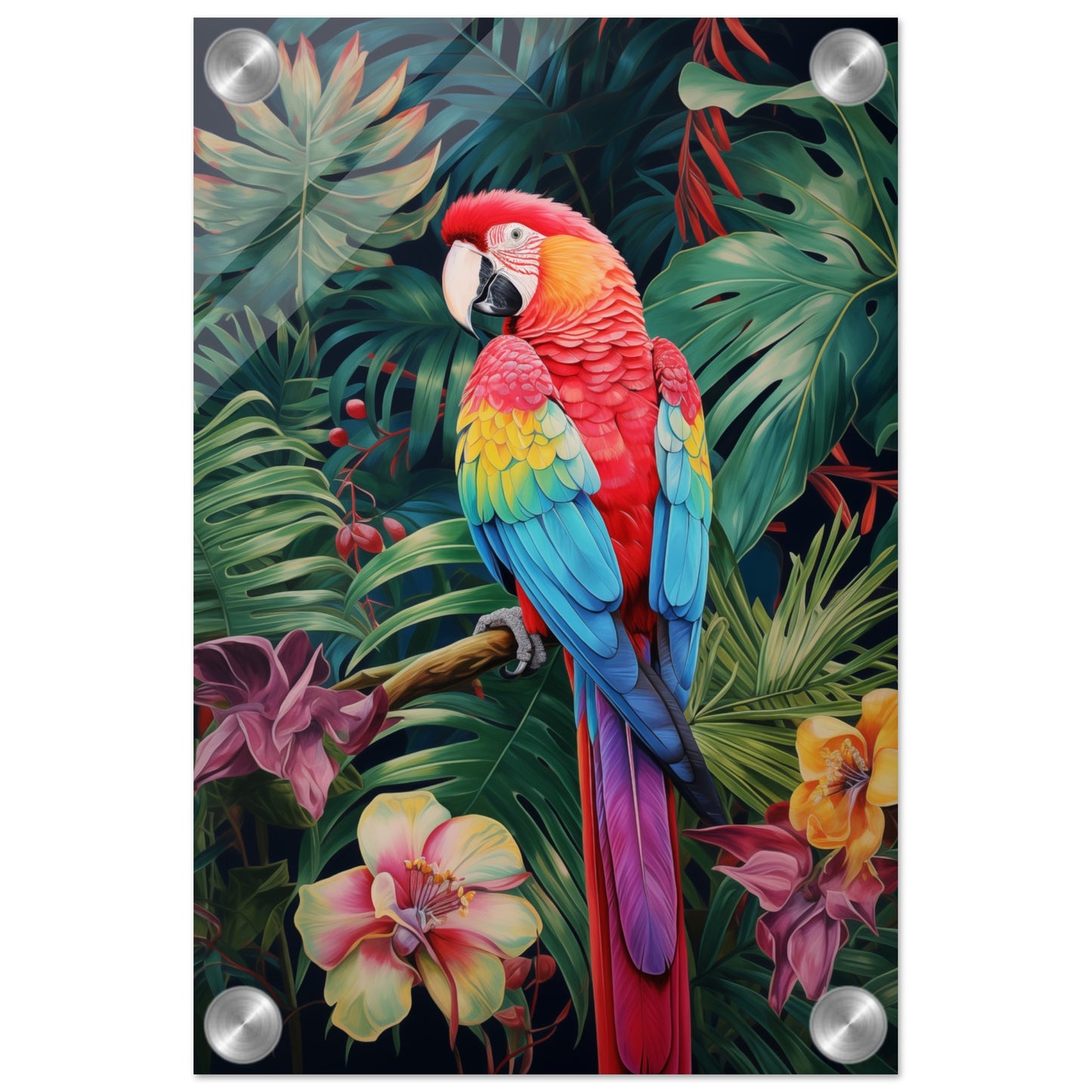 Petal Parrot Acrylic Print