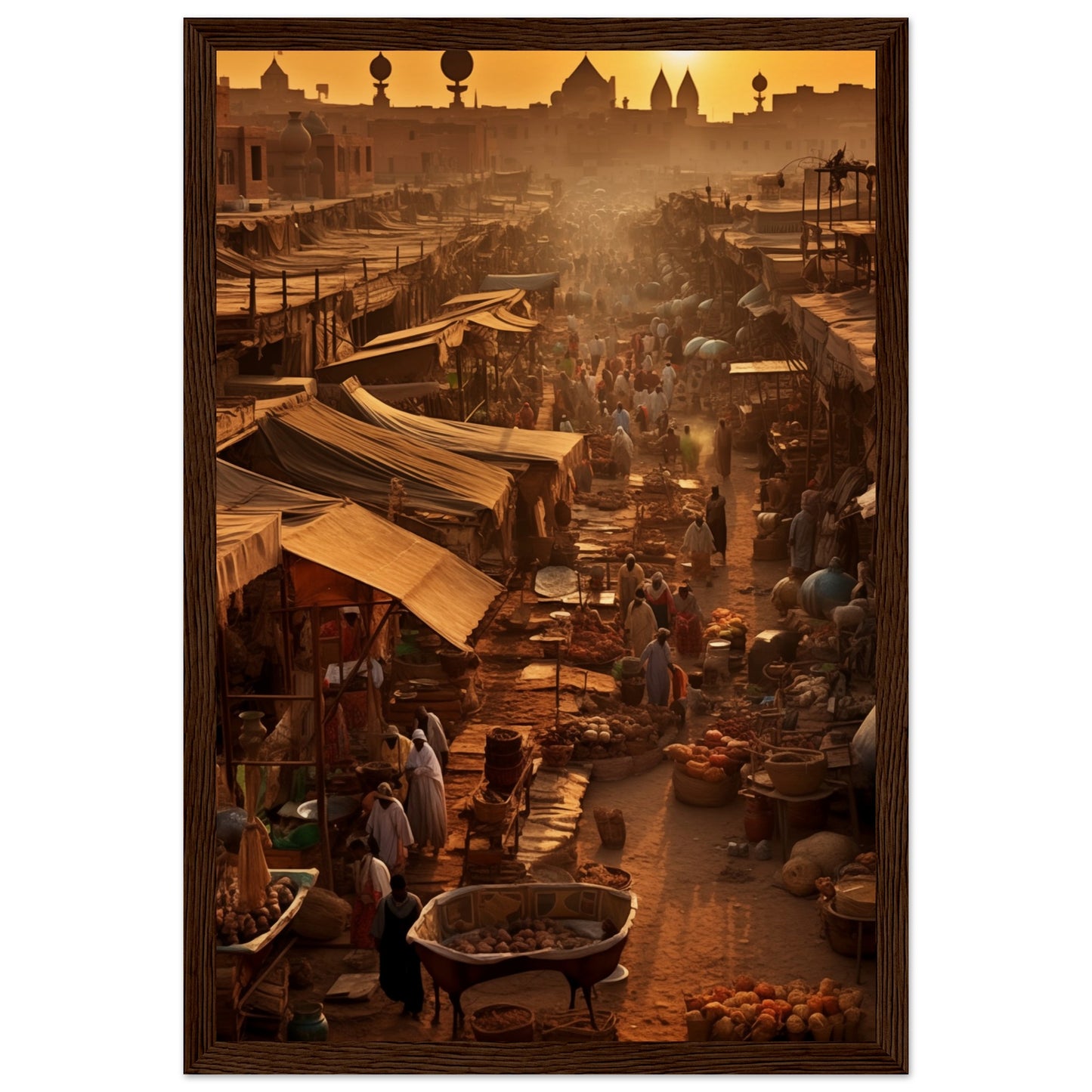 Luxor Market Wooden Framed Poster