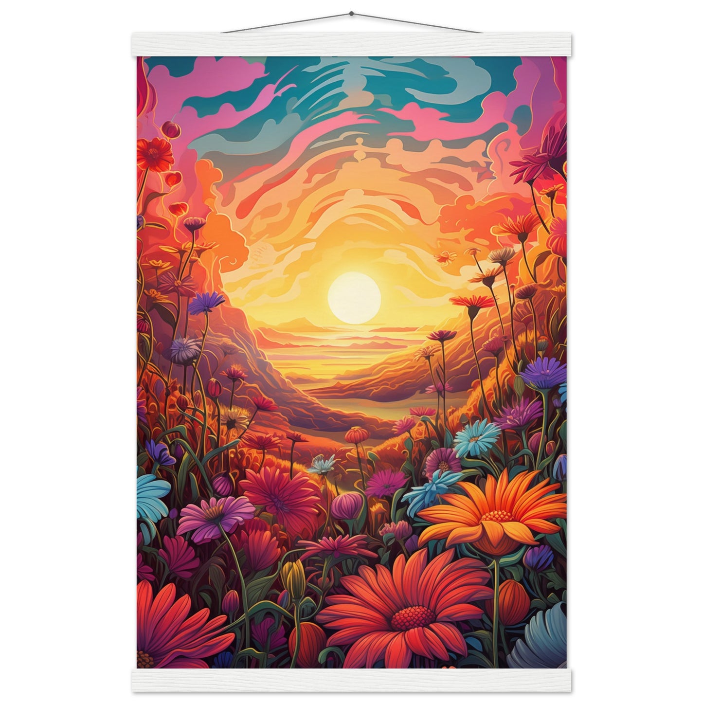 Pollen Sunset Poster with Hanger