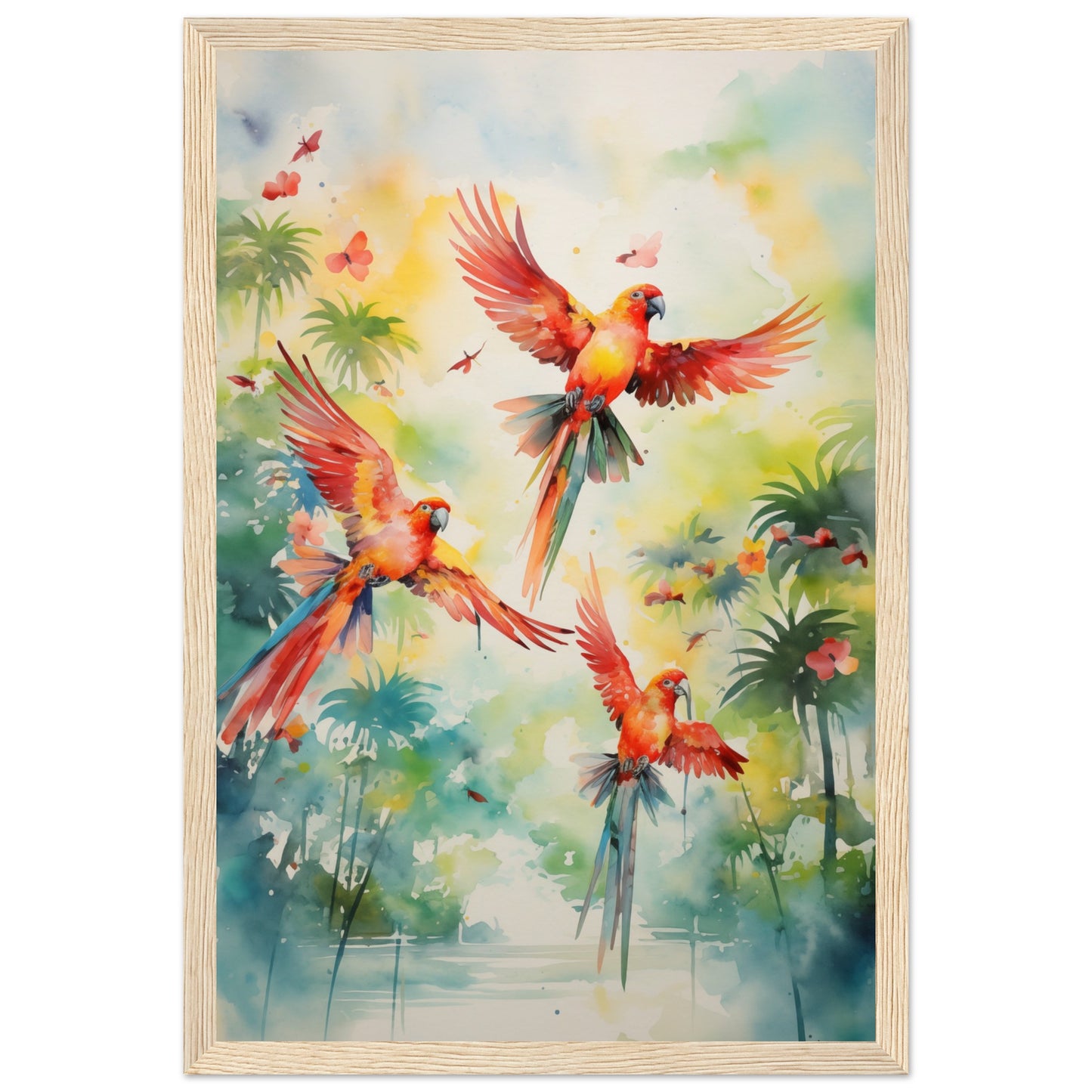 Feathered Palette Wooden Framed Poster