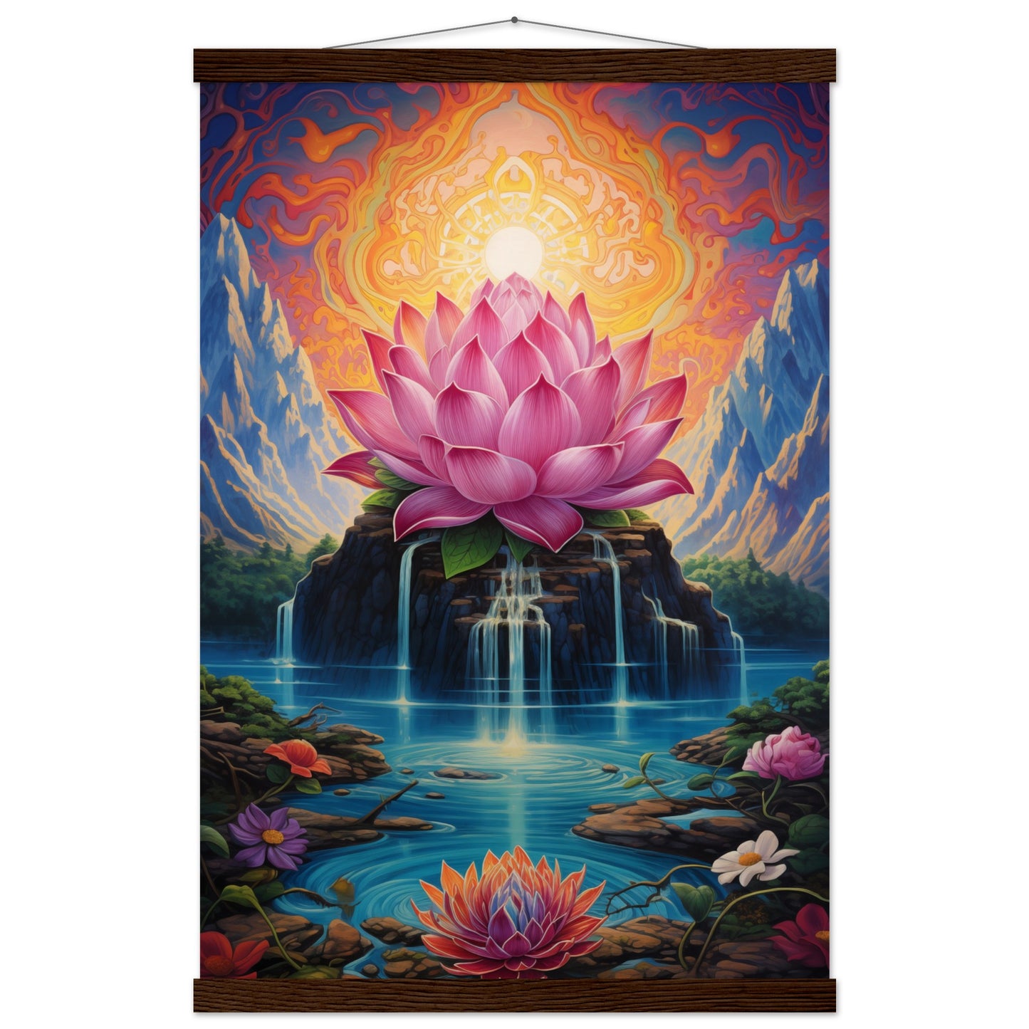 Lotus Blossom Poster with Hanger