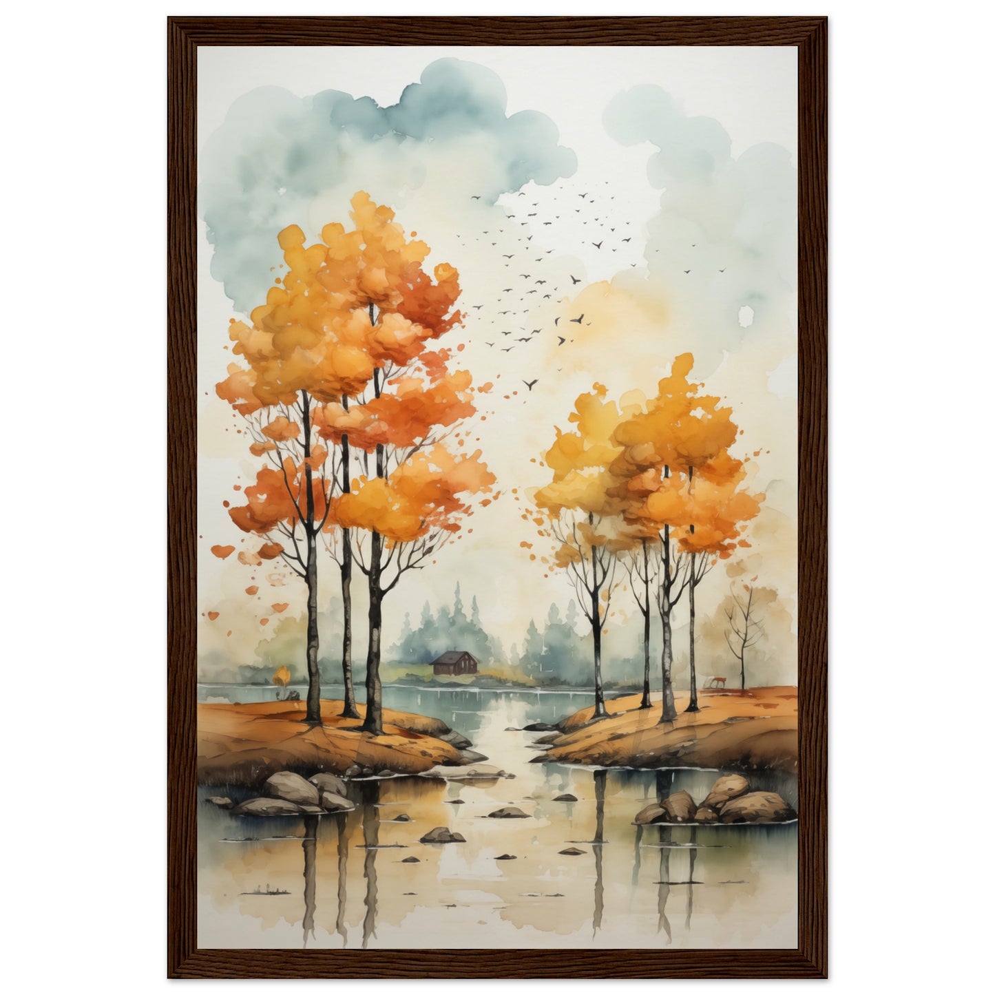 Oak Embrace Wooden Framed Poster