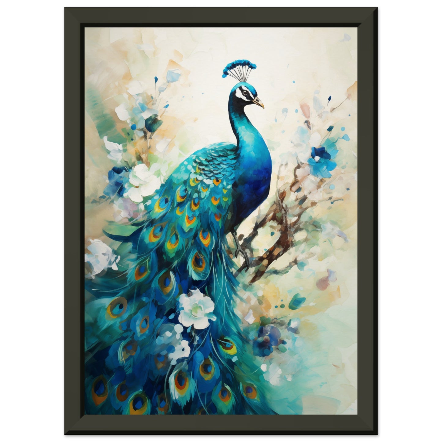 Peacock Dreams Metal Framed Poster