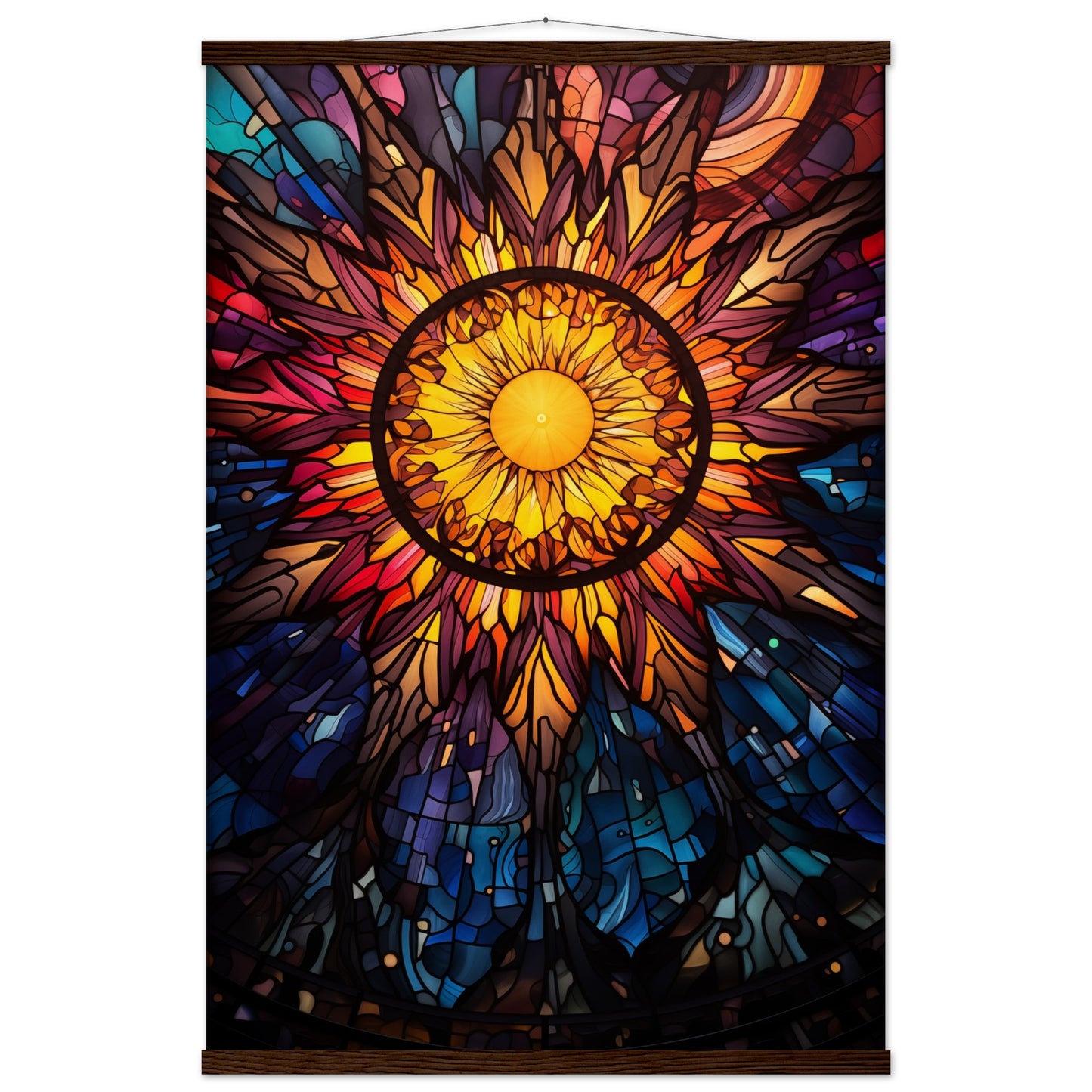 Sun Burst Poster with Hanger