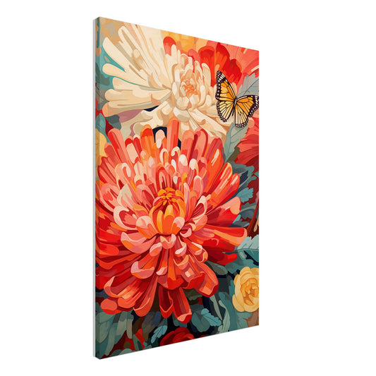 Post impressionist Chrysanthemum Canvas