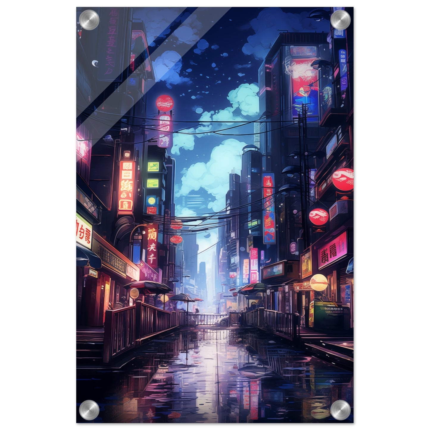 Neon City Acrylic Print