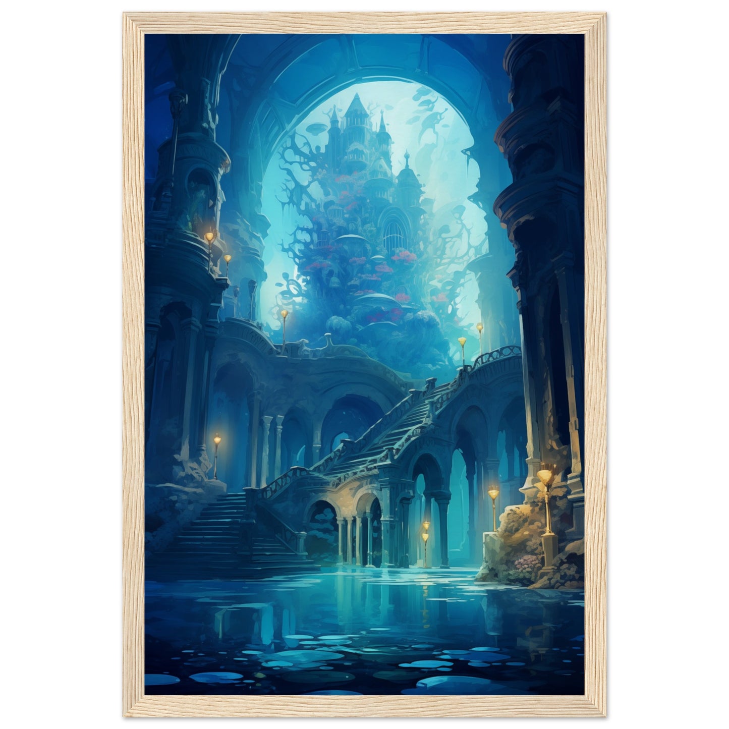 Enchanted Abyss Wooden Framed Poster