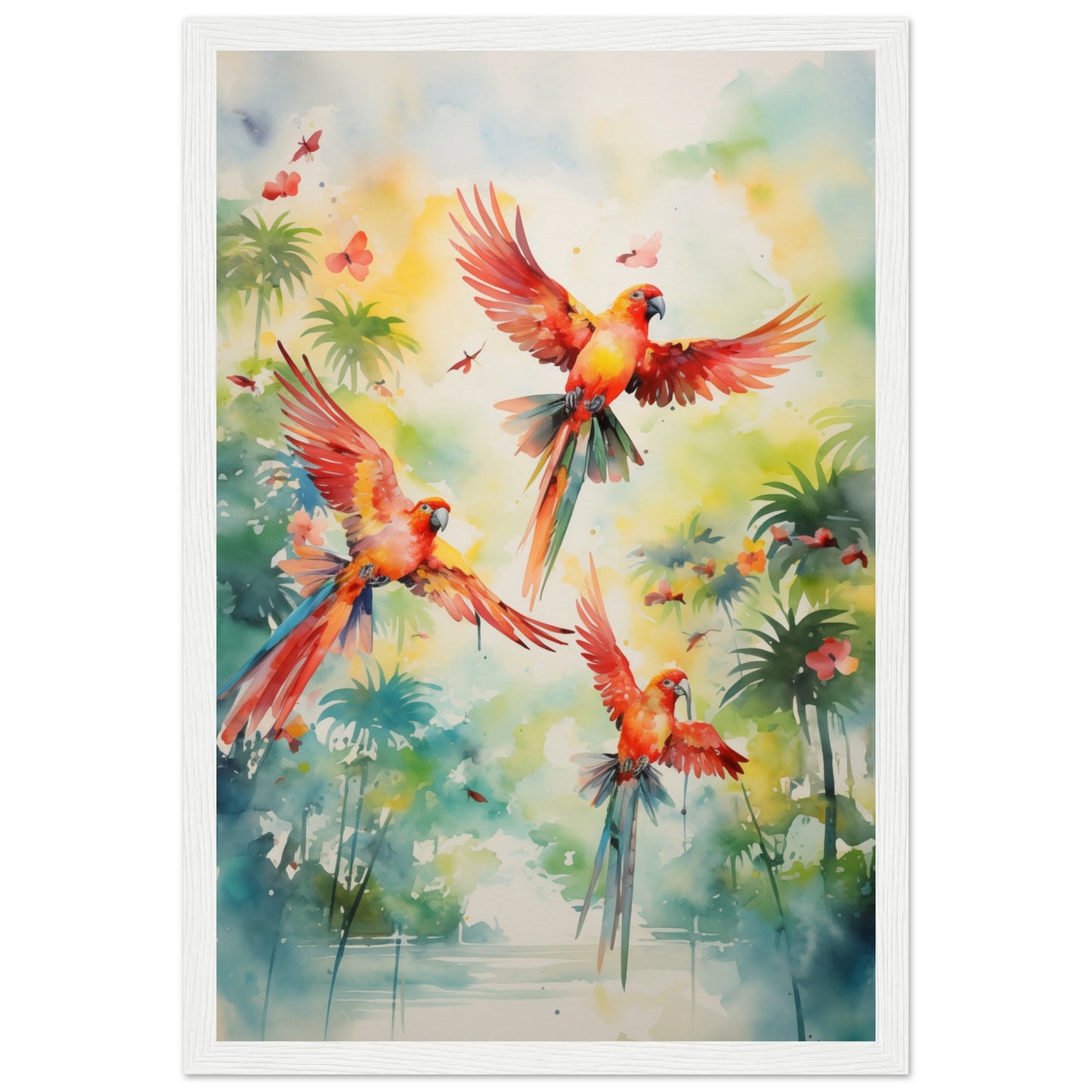 Feathered Palette Wooden Framed Poster