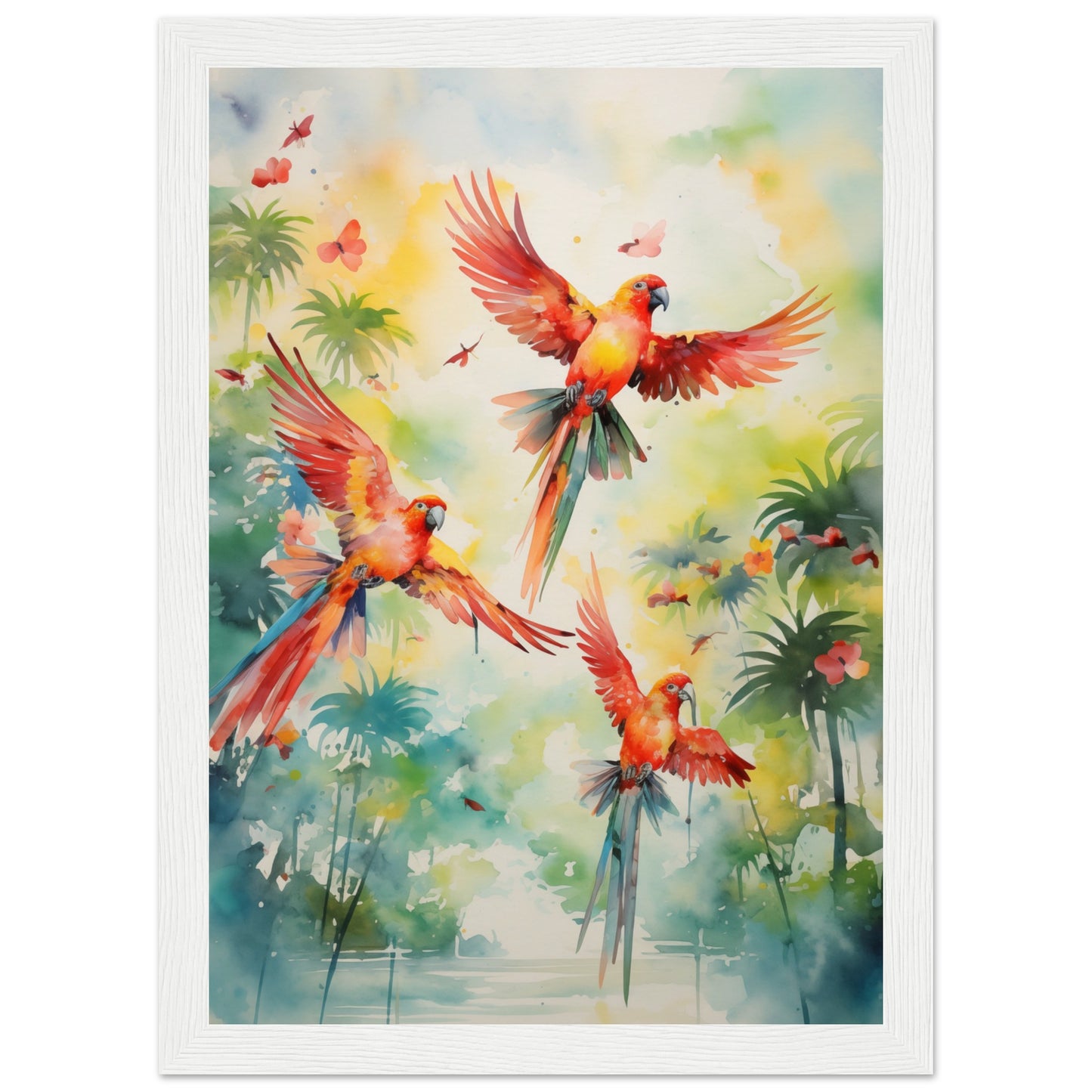 Feathered Palette Wooden Framed Poster