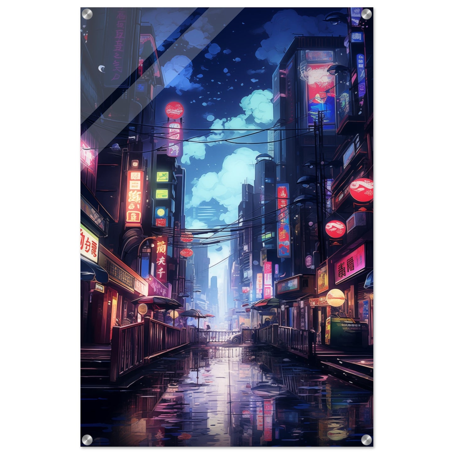 Neon City Acrylic Print