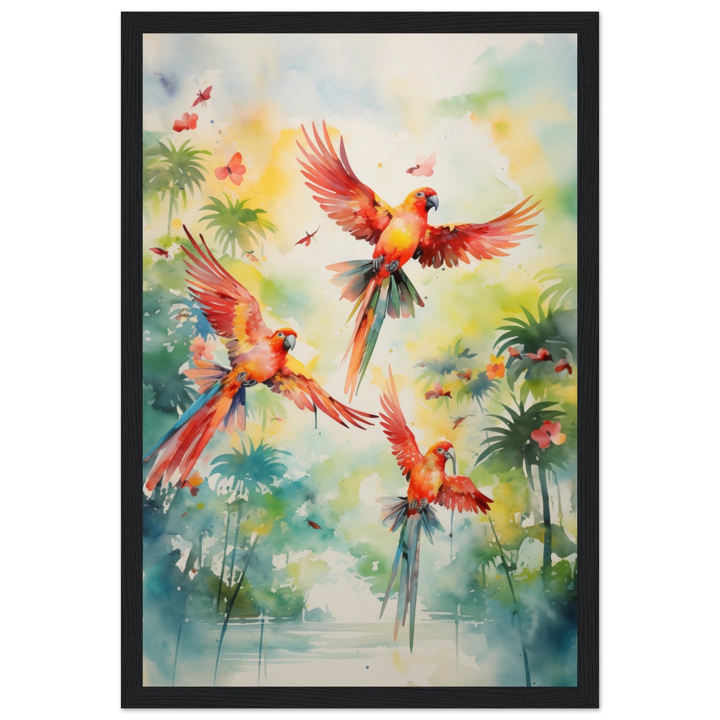 Feathered Palette Wooden Framed Poster